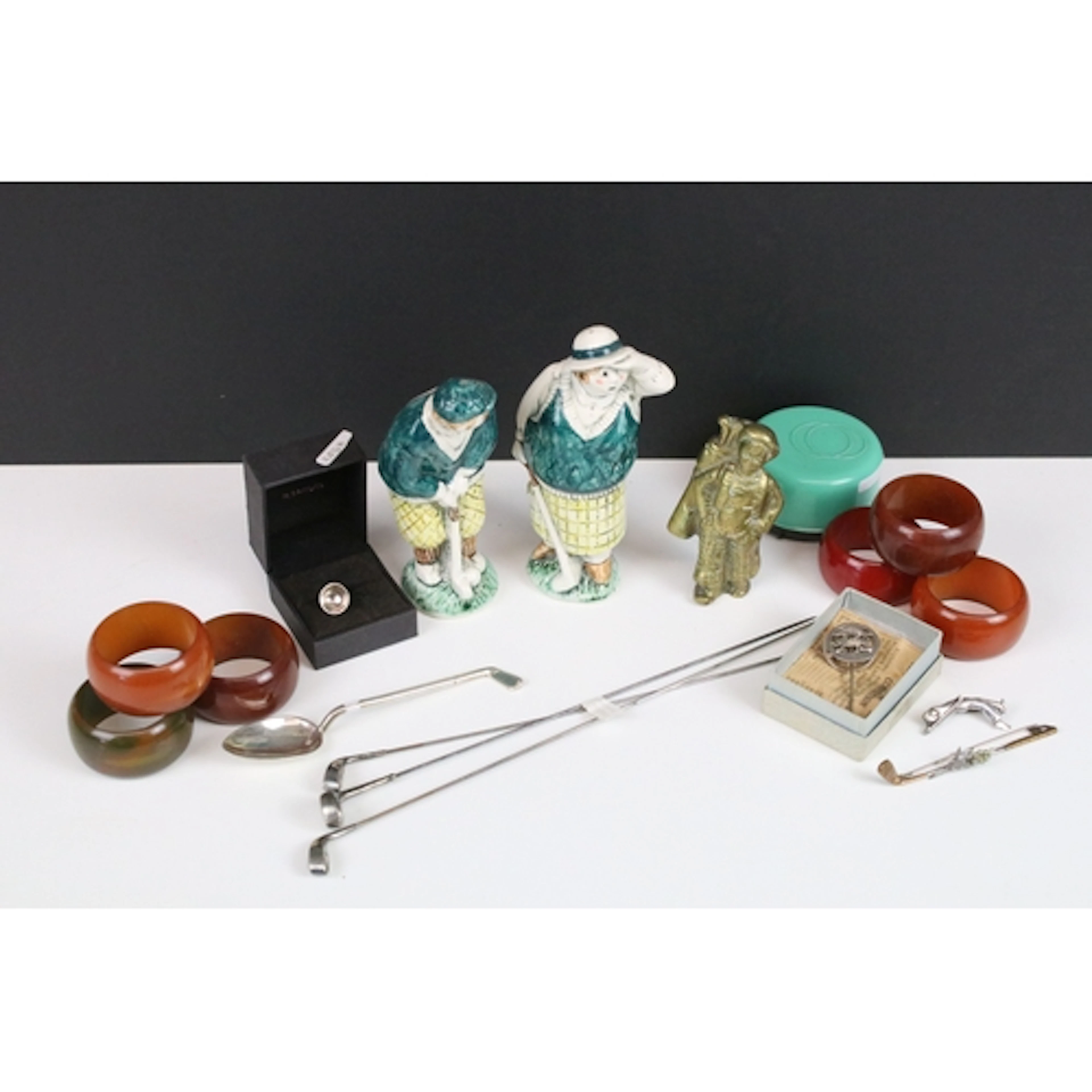 Golf related items to include a Charles Horner silver golf c...