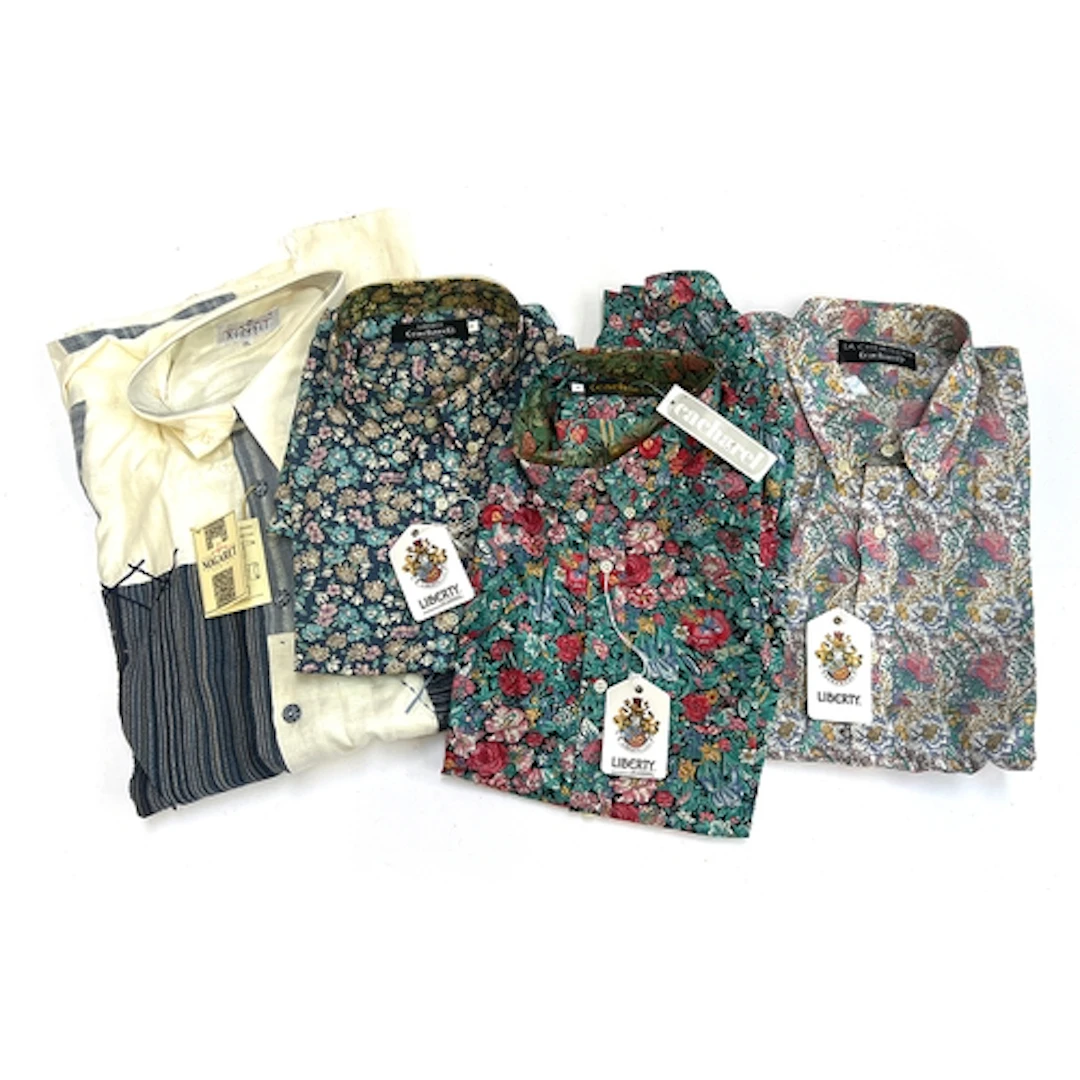 Three ladies Cacherel shirts, size 5, made using Liberty fab...