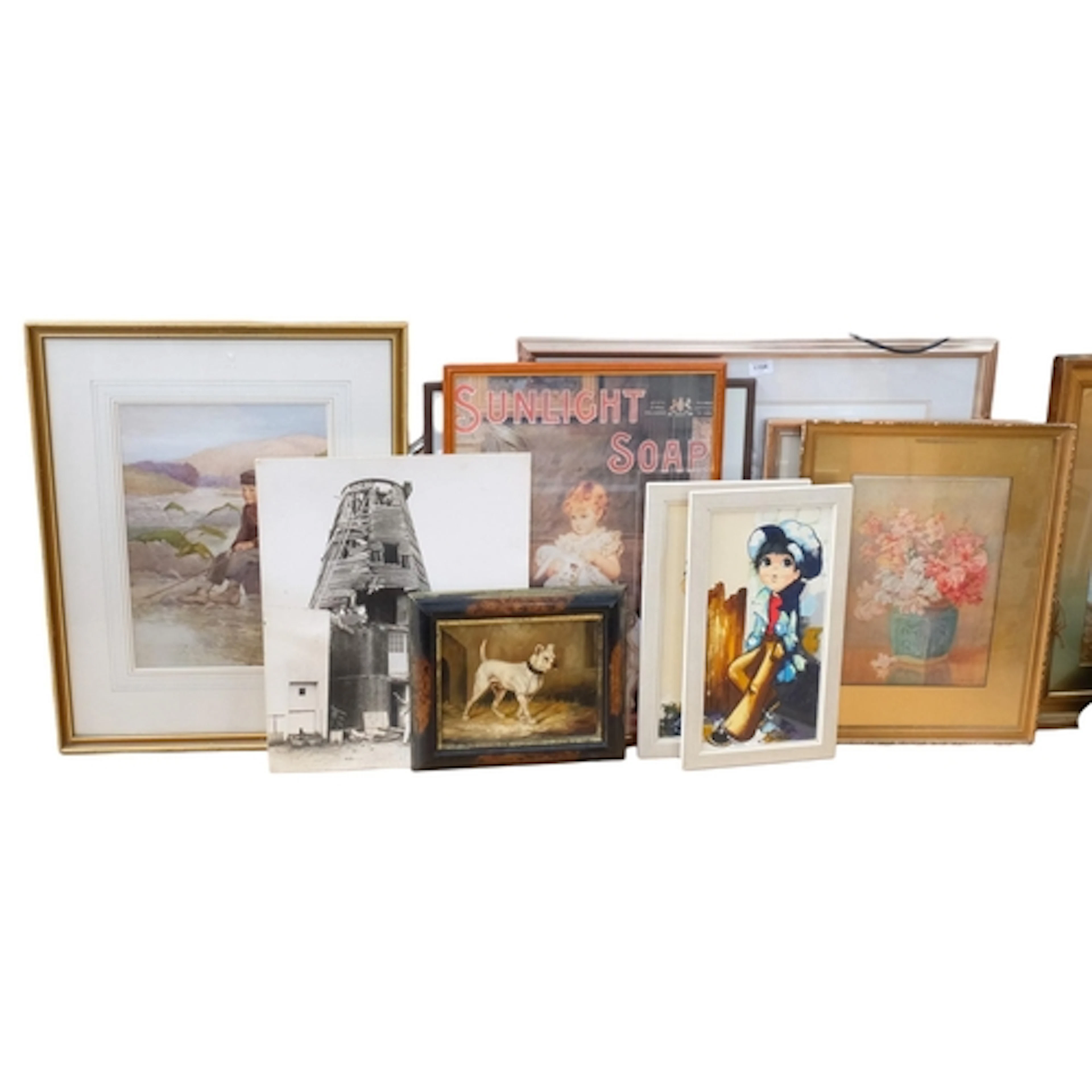 A large collection of various framed pictures and prints, in...