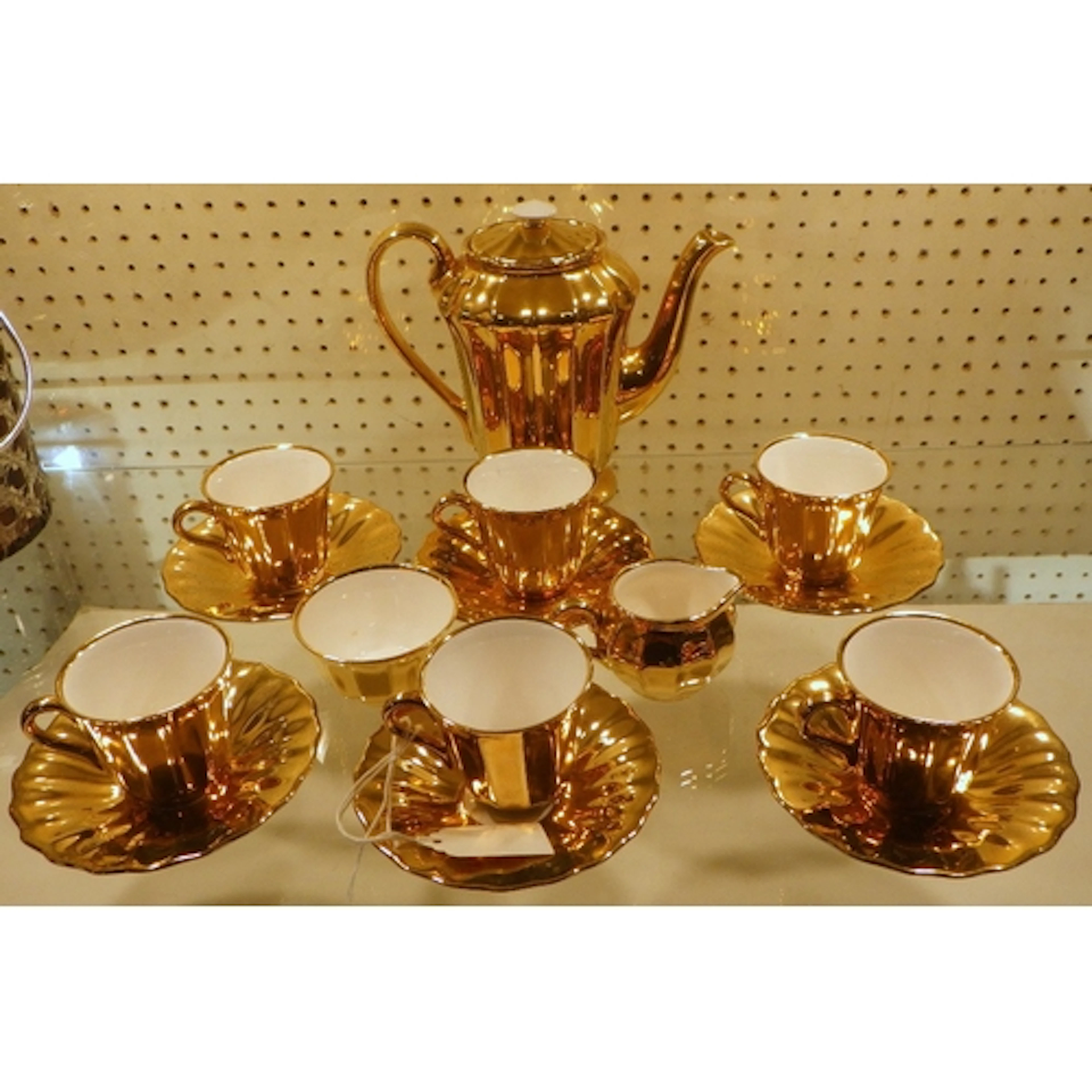 A Wade gold lustre coffee set