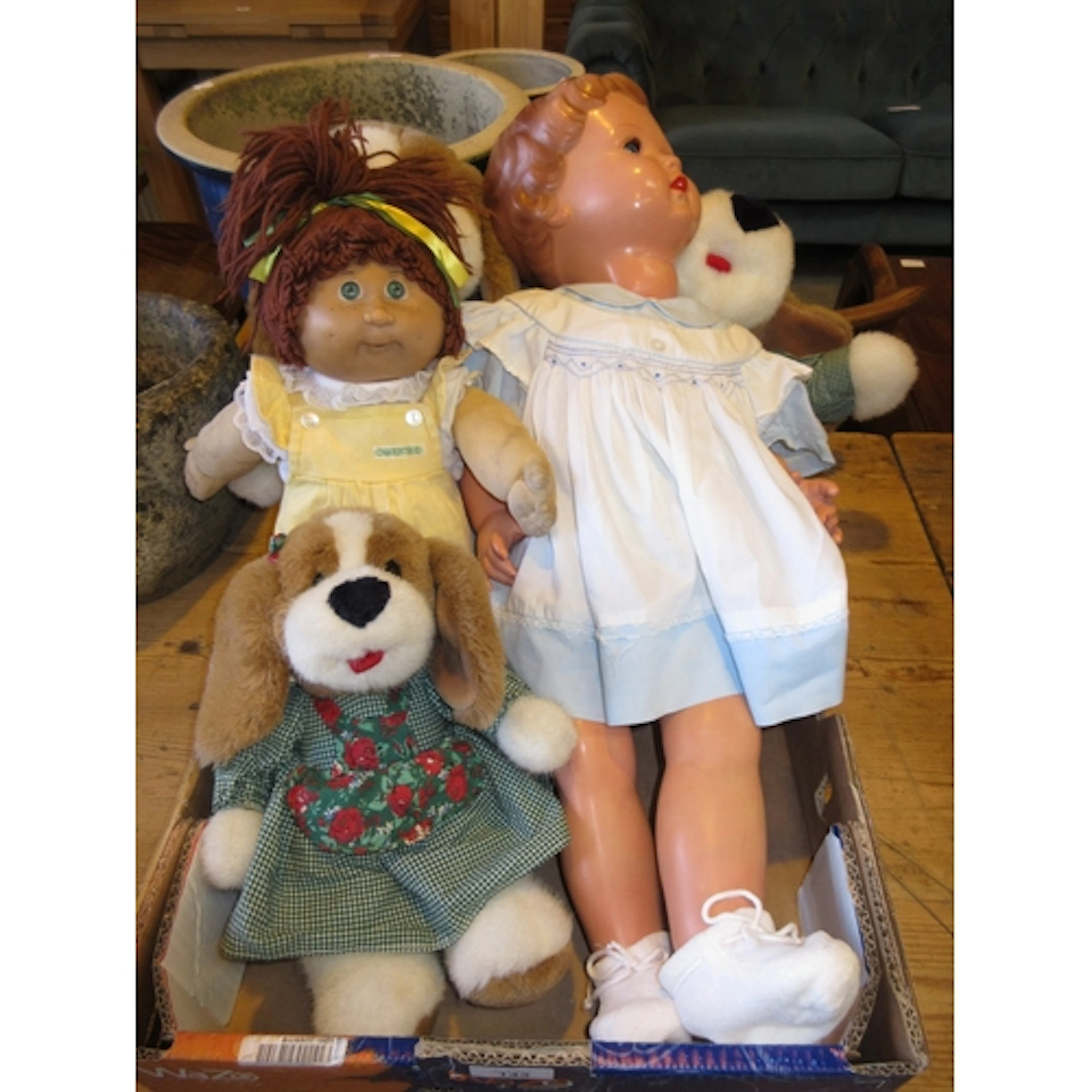 Vintage Crying Doll, Cabbage Patch Kid and 3 Allders Soft To...