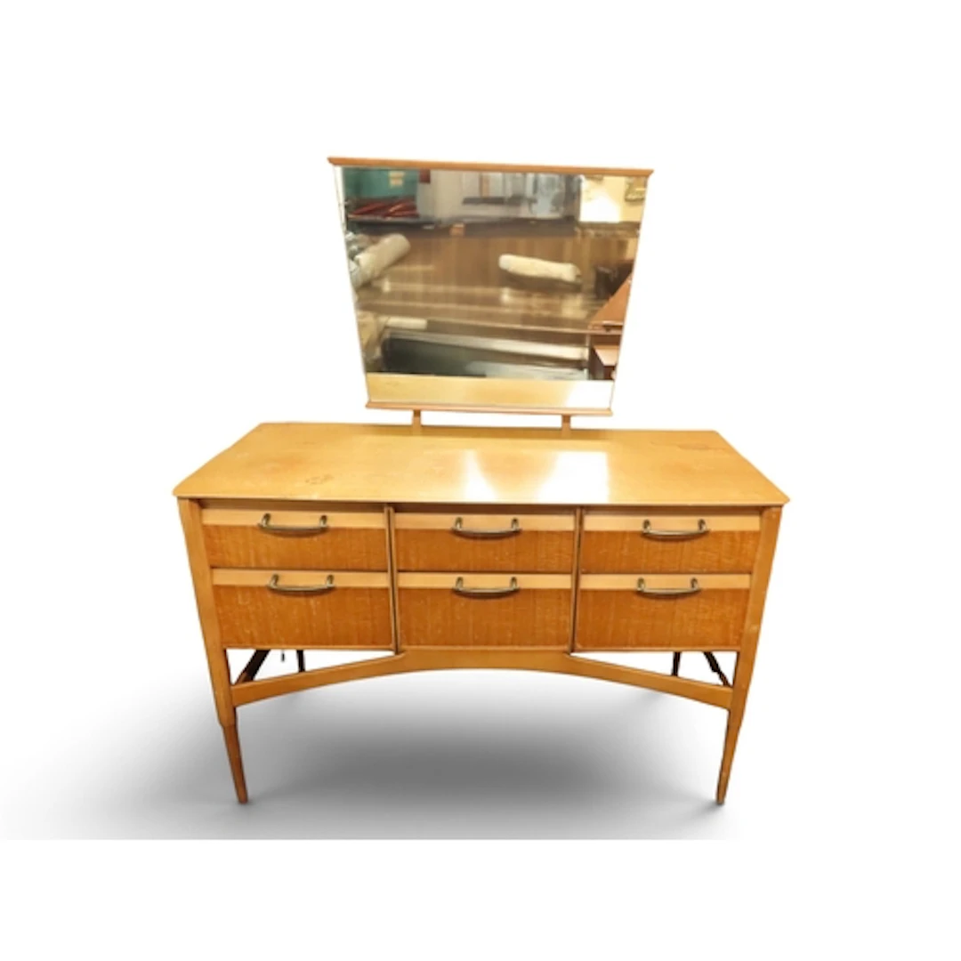 A mid 20th century French mirror backed dressing table with ...