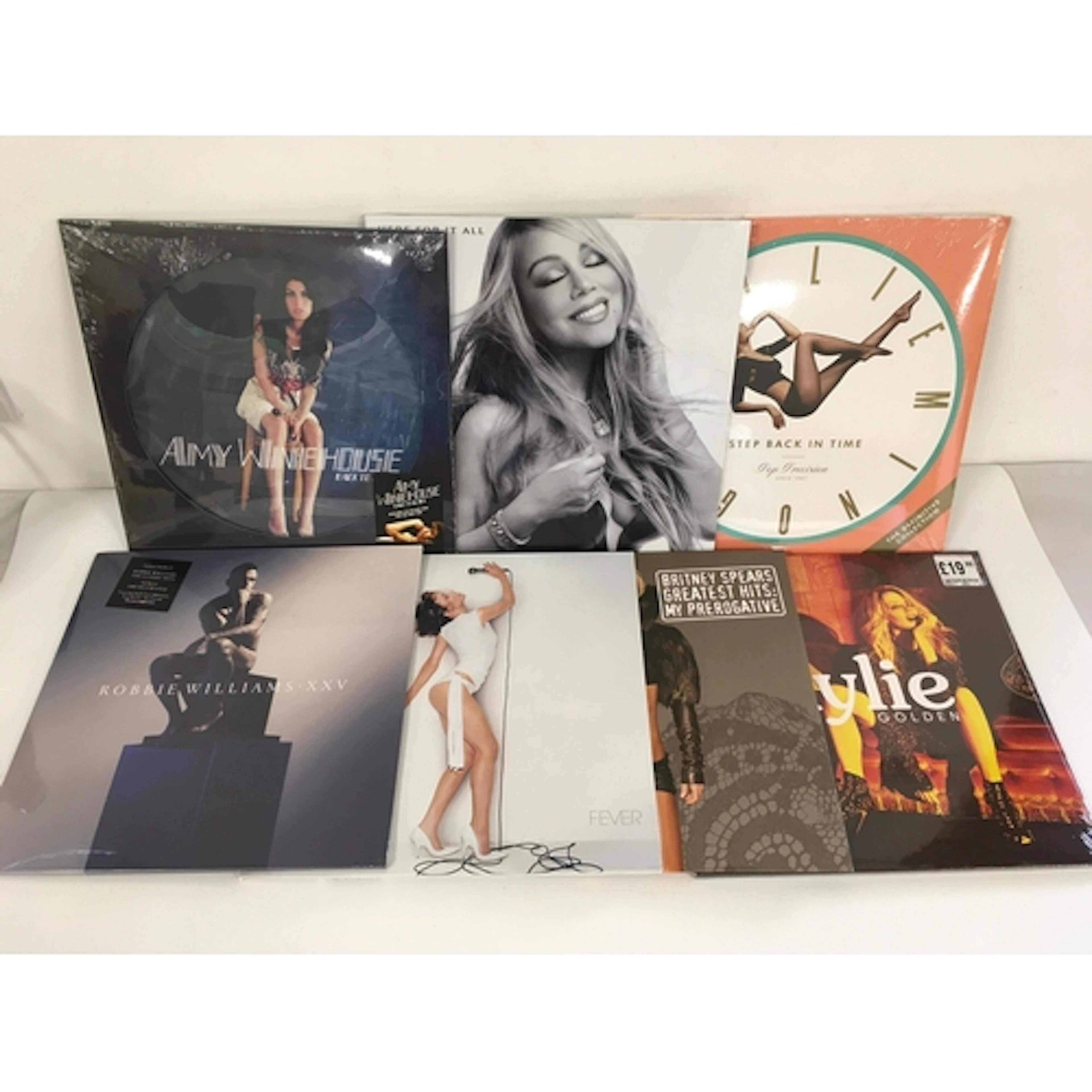 Seven 180g LPs including an Amy Winehouse picture disc of Ba...