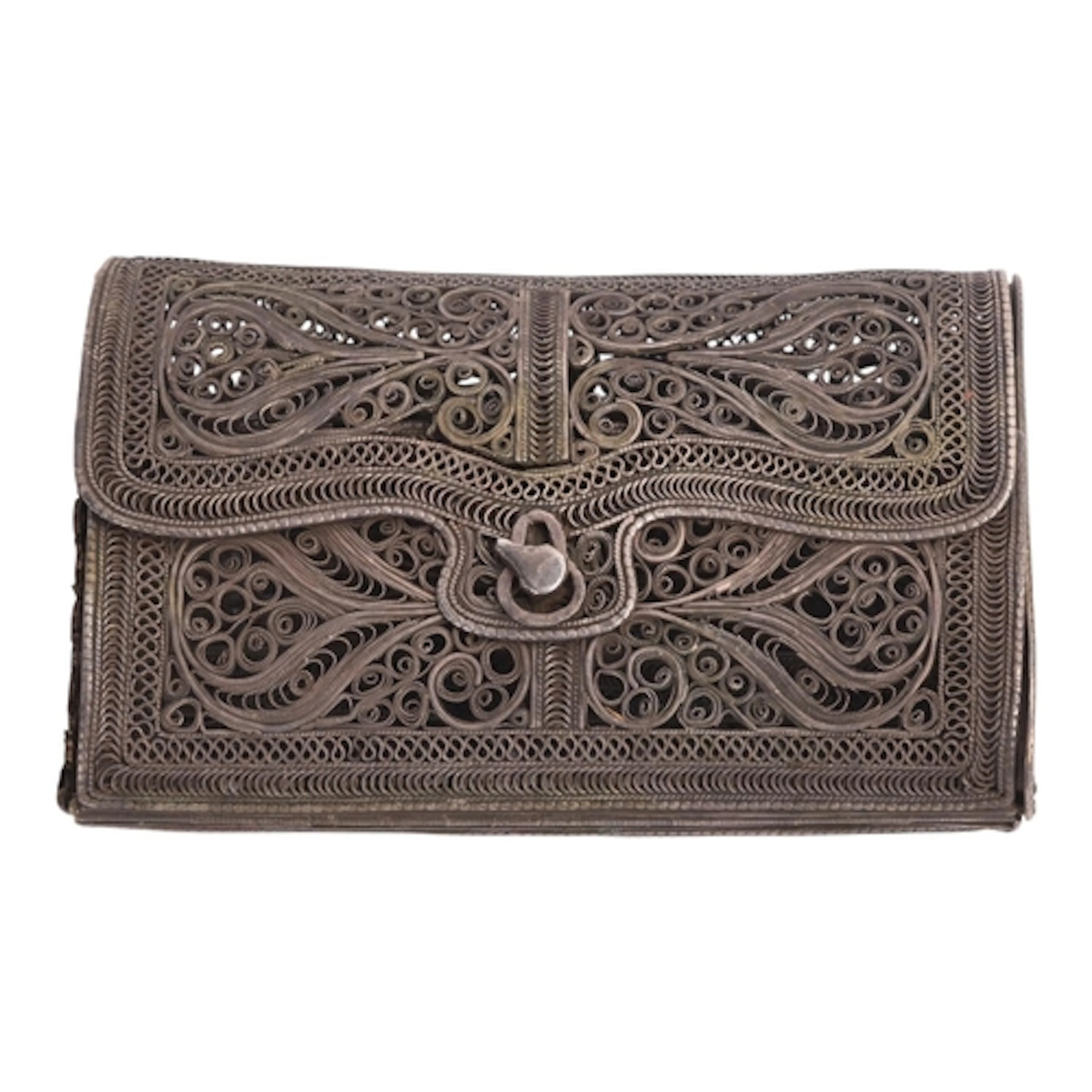 A Continental silver filigree wallet, 20th century, allover ...