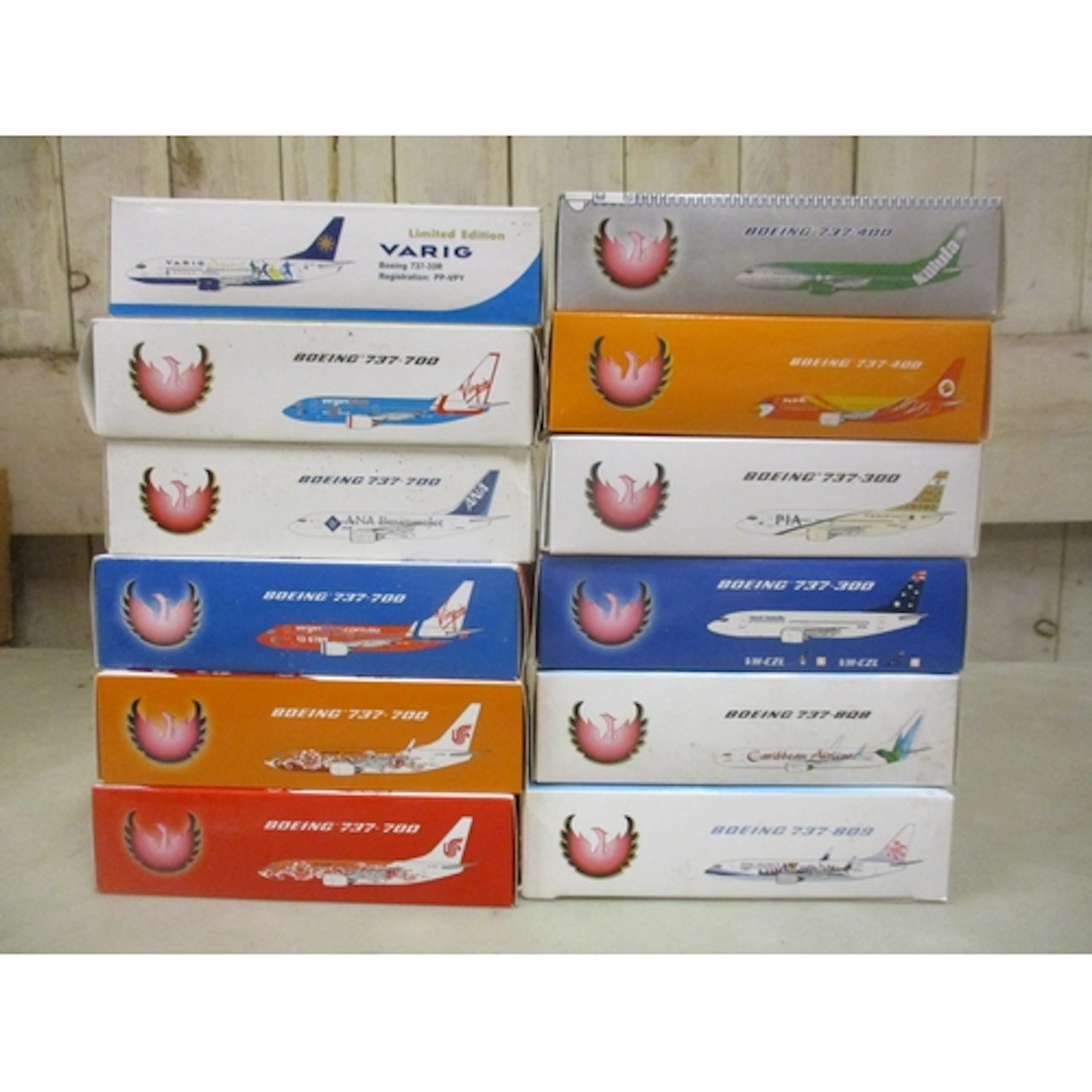 Phoenix. Collection of 1/400 Boeing 737 aircraft, generally ...