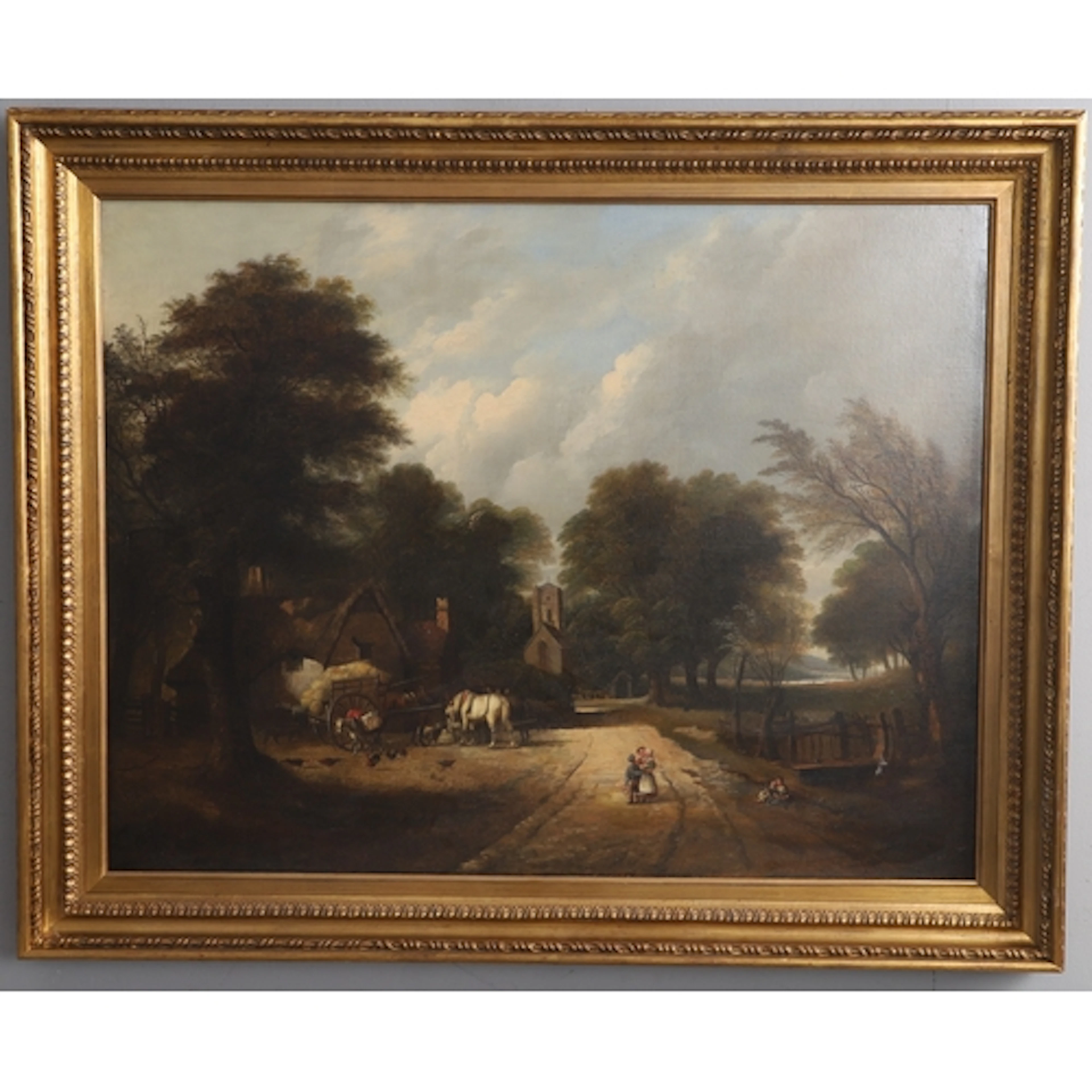 CIRCLE OF GEORGE AUGUSTUS WILLIAMS (1814-1901). A WOODED LAN...