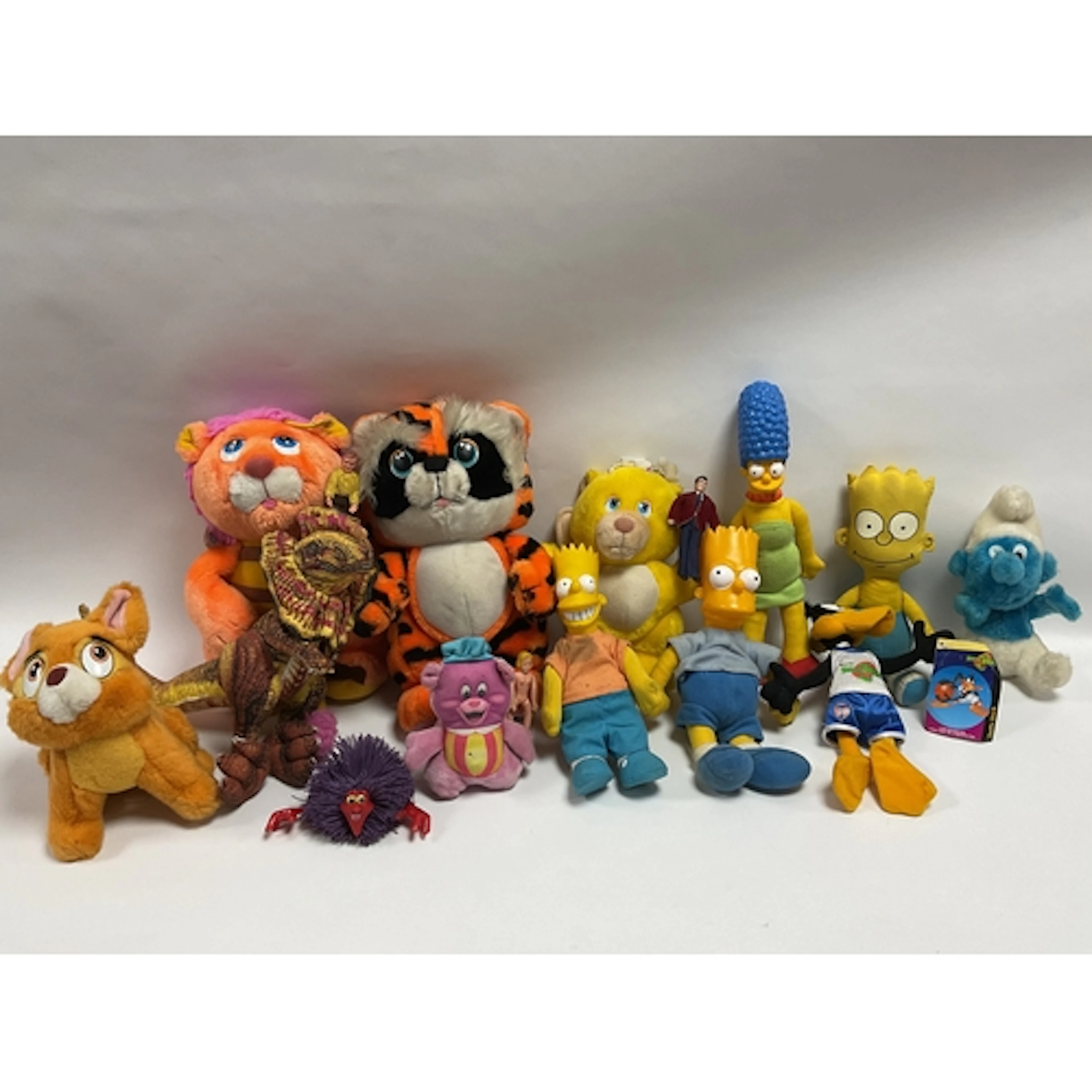 Sixteen 1980's and later soft toys and dolls by Hasbro, Fish...