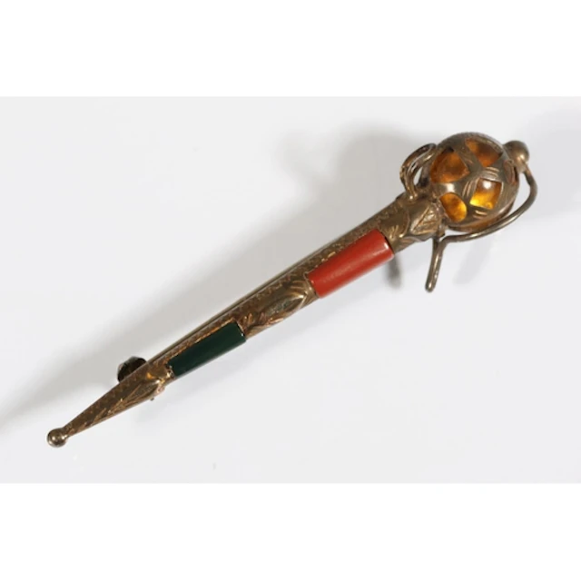 Victorian style silver, Scottish pebble and Cairngorm citrin...