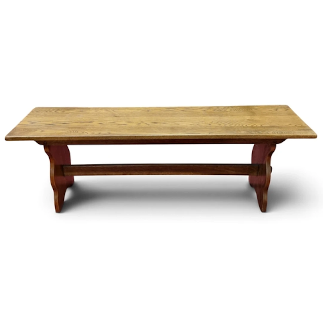 A good Oak rectangular Stool. W 137 x D 33 x H 46 cm approx.
