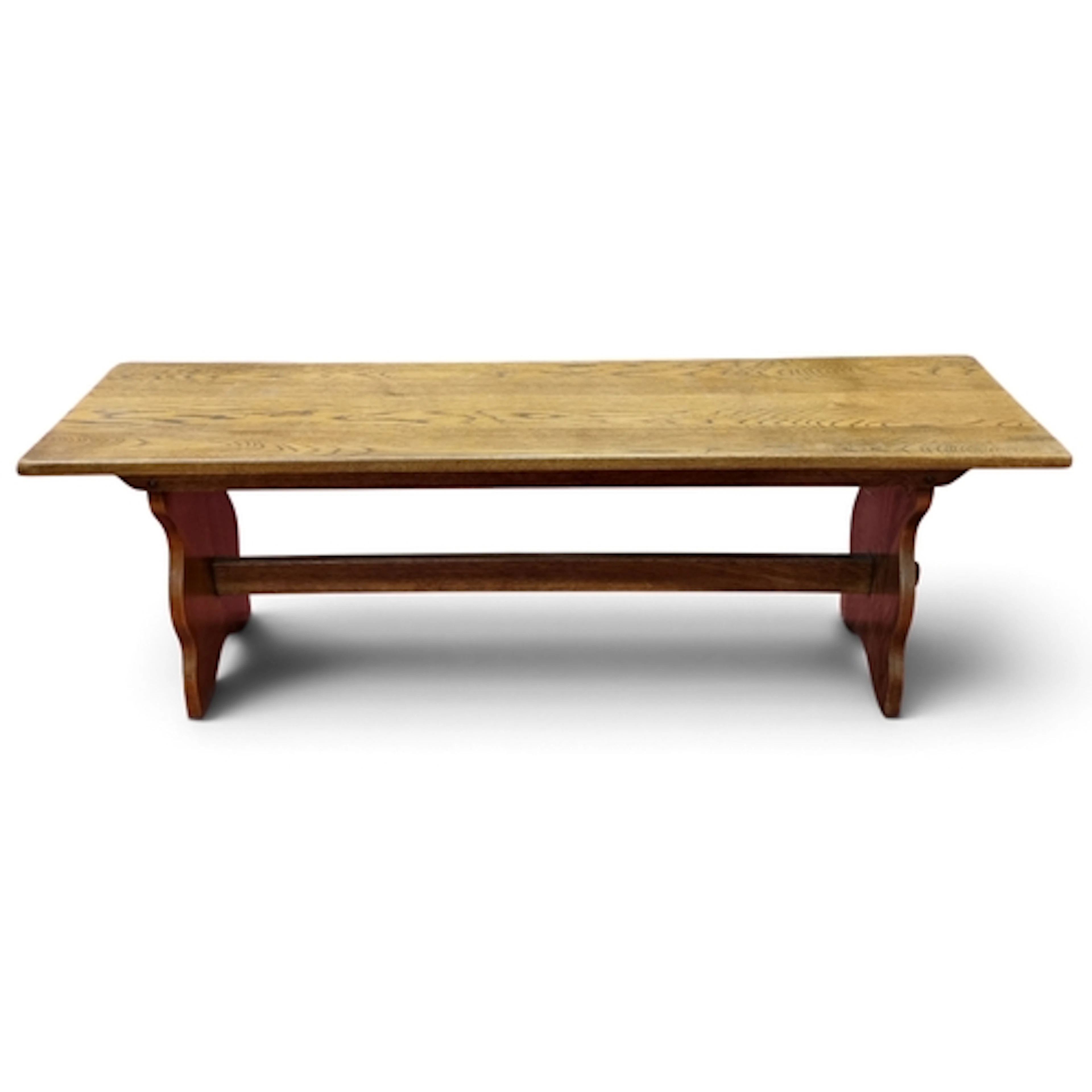 A good Oak rectangular Stool. W 137 x D 33 x H 46 cm approx.