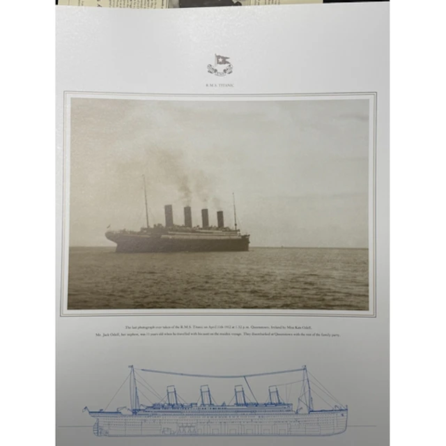 R.M.S. Titanic: R.M.S. Titanic: Signed print of the last ph...