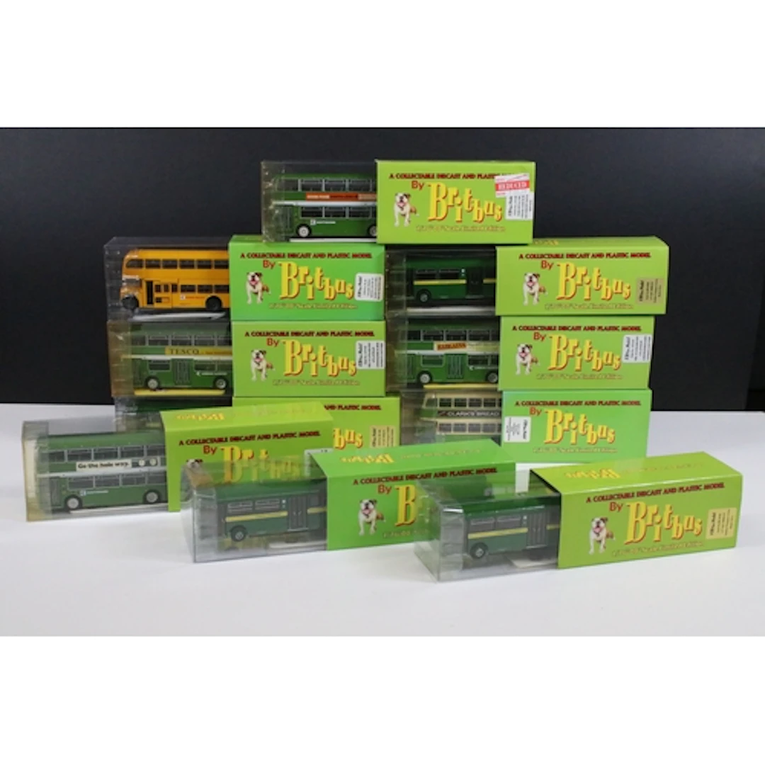 Ten boxed Britbus diecast model buses to include DL-04 Alexa...