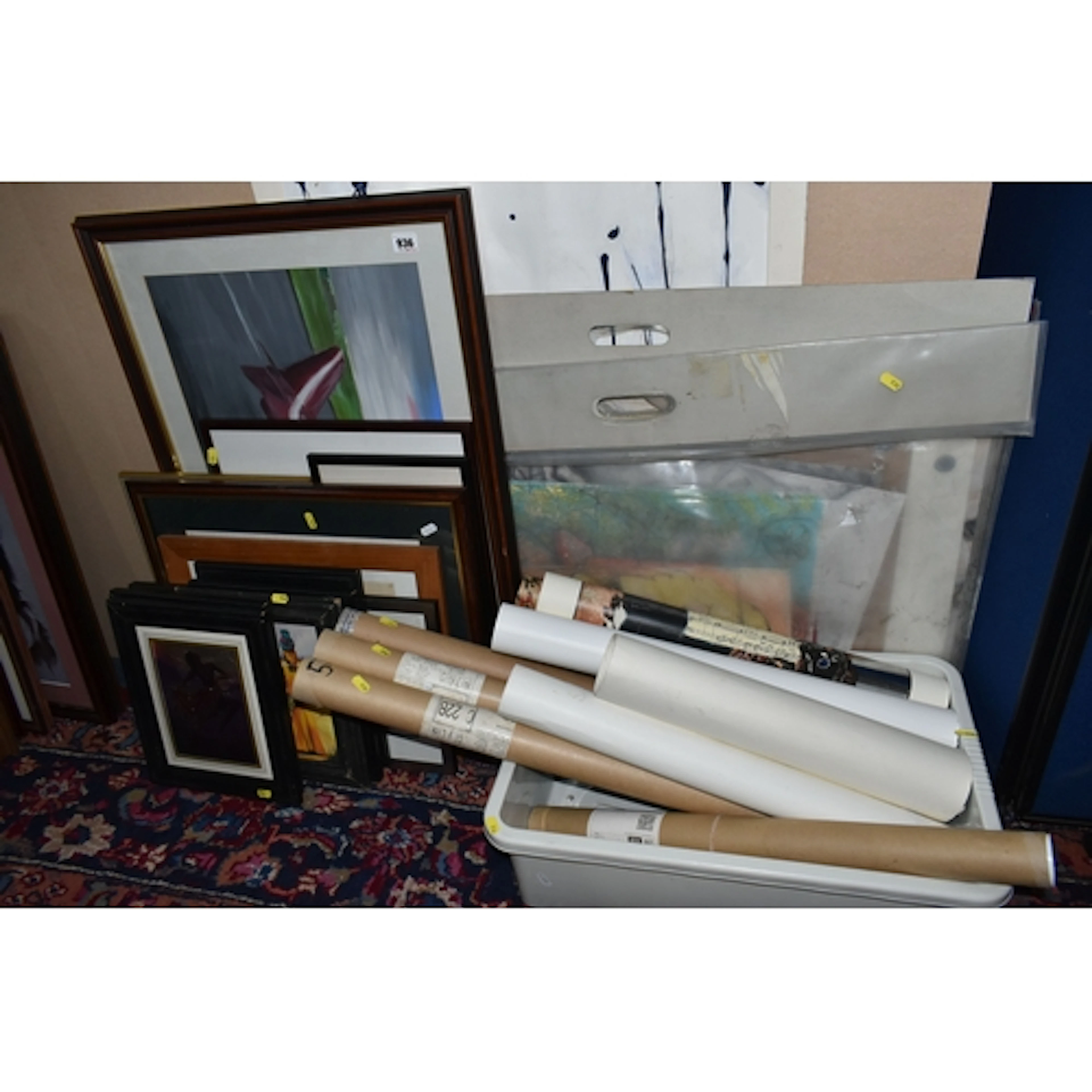 A QUANTITY OF ASSORTED PICTURES AND PRINTS ETC, to include s...