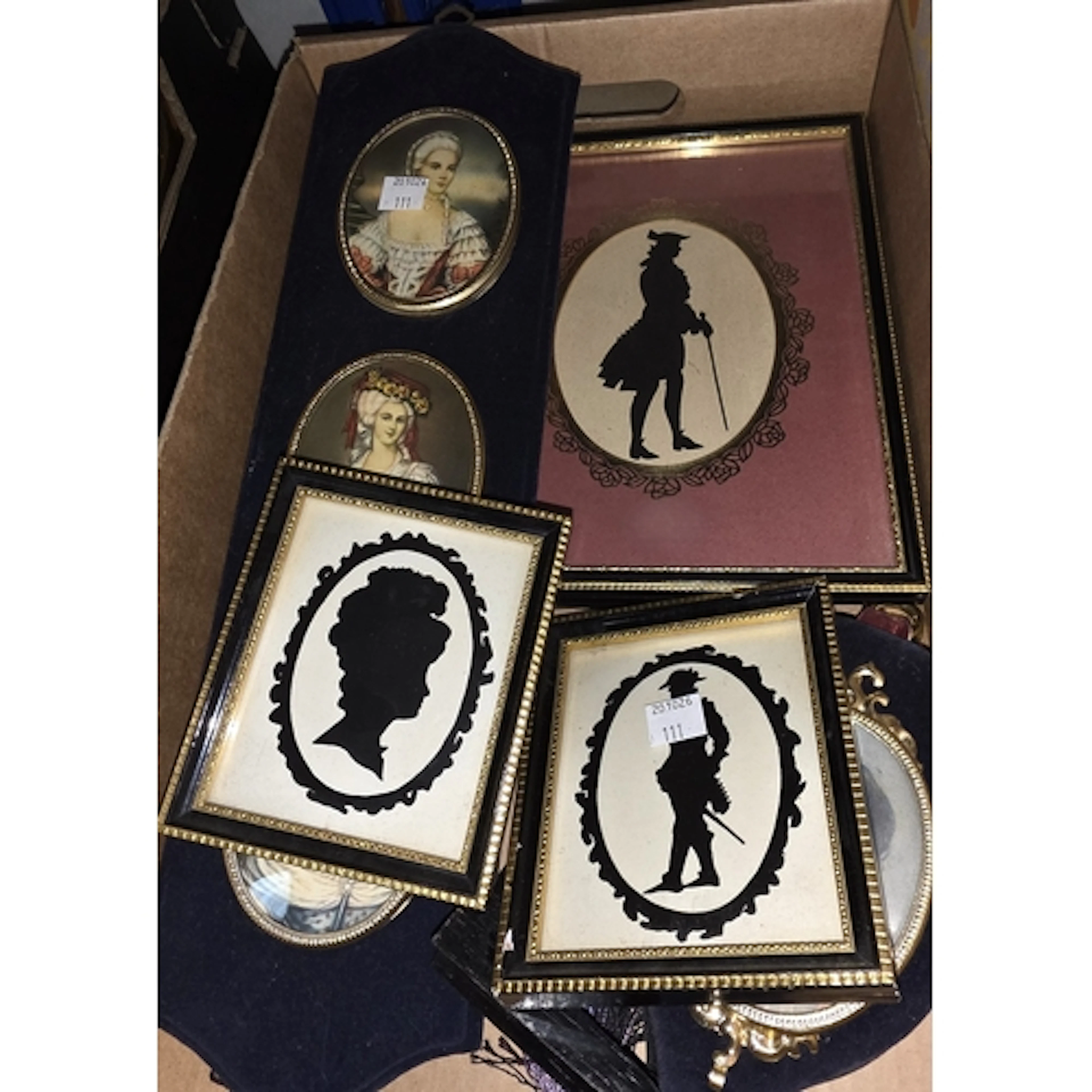A modern collection of 19th/20th century miniatures and silh...