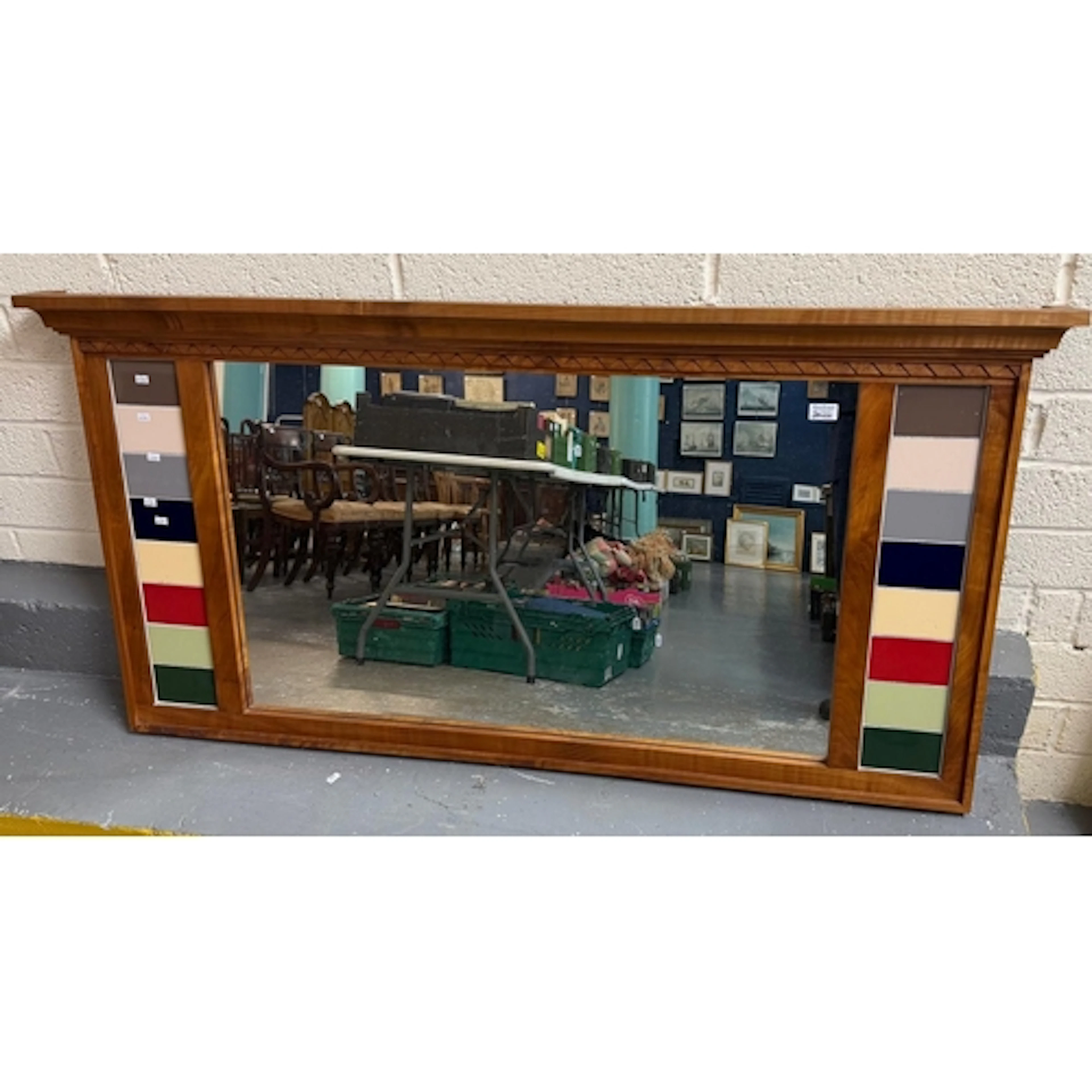 Local Craftsman - hand made unusual overmantel mirror, the m...