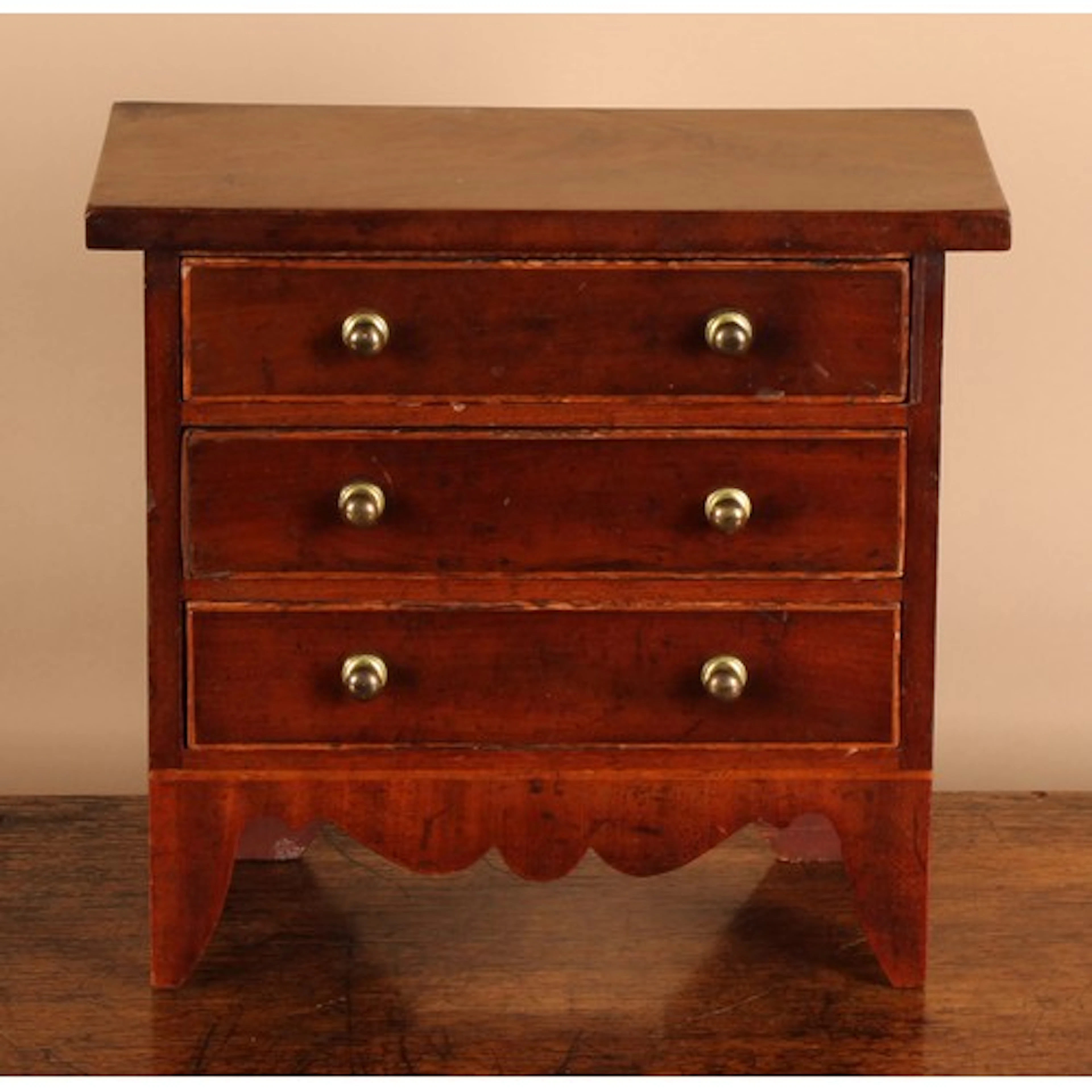 Miniature Furniture - a 19th century mahogany Regency type c...