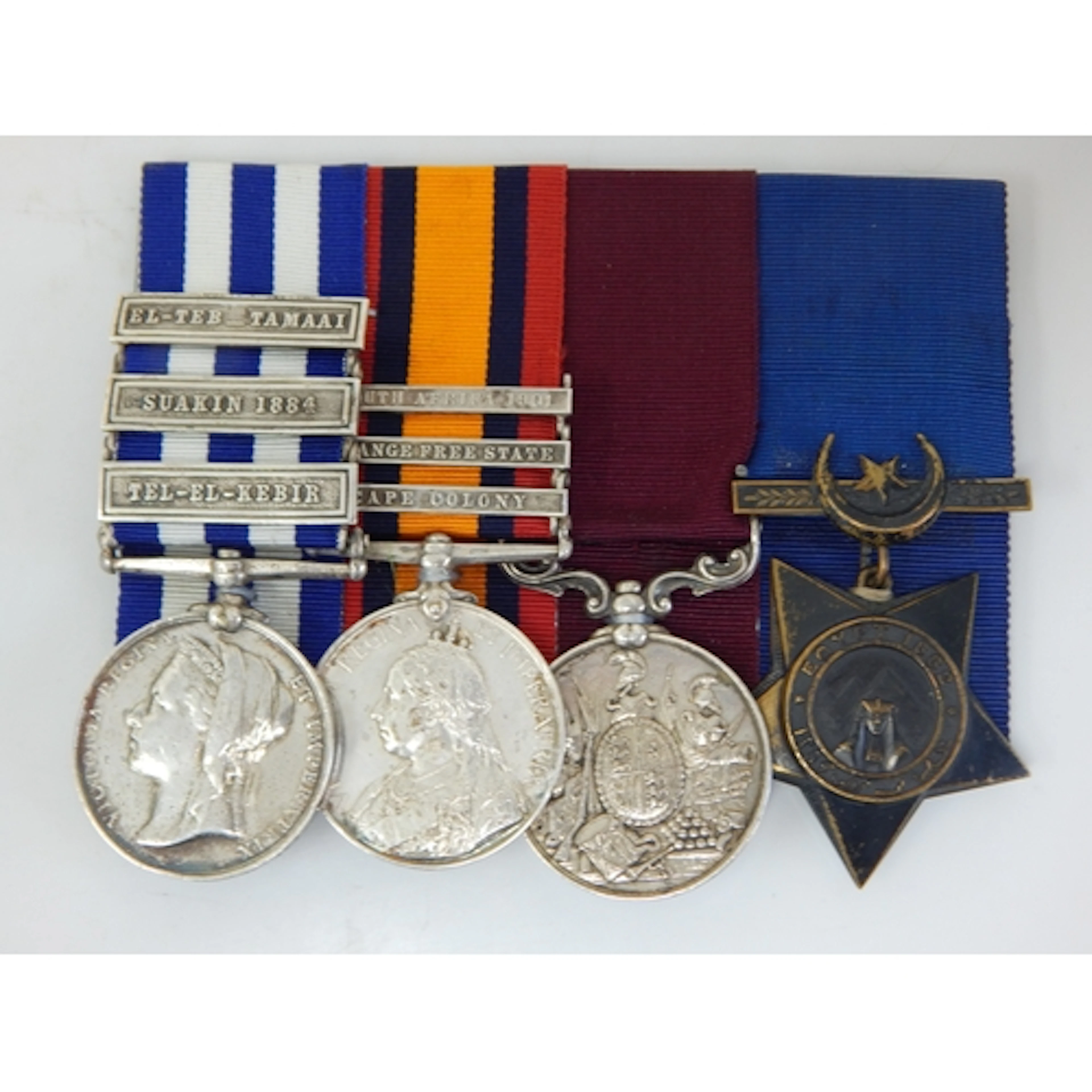 Egypt 3 Bar Medal 1882-89 with Clasps for El-Teb Tamaai, Sua...