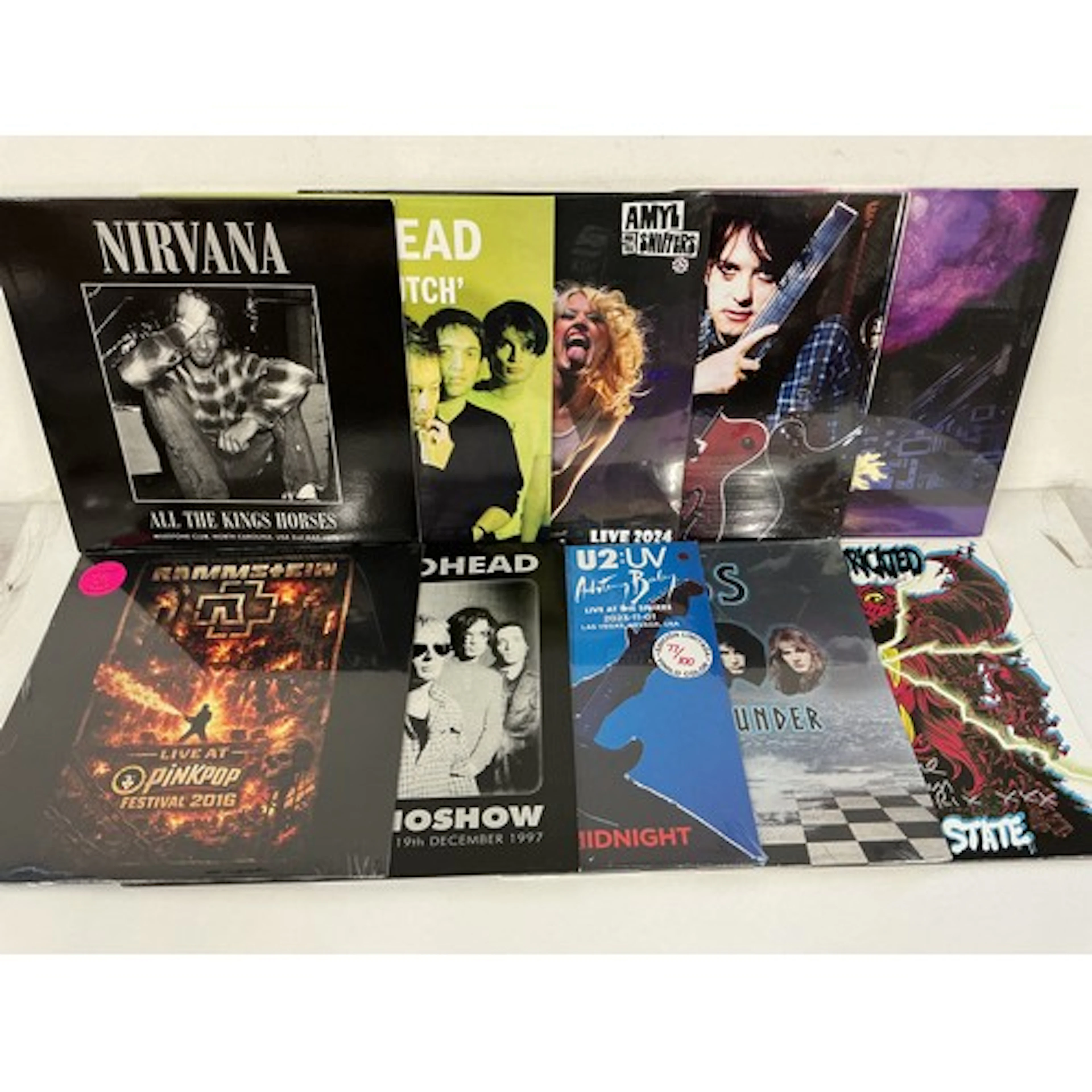 Ten rock and grunge LPs by various artists including Nirvana...