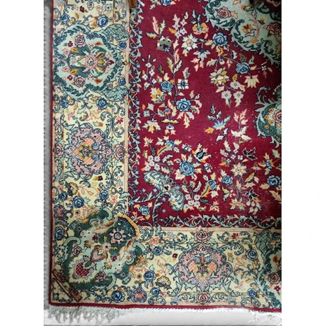 A good Persian Blue ground Carpet with traditional medallion...