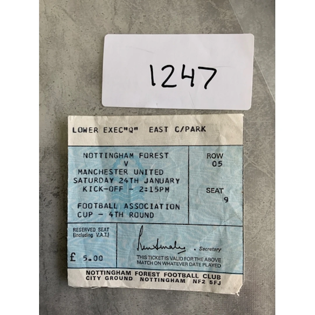 80/81 Nottingham Forest v Manchester United Football Ticket:...