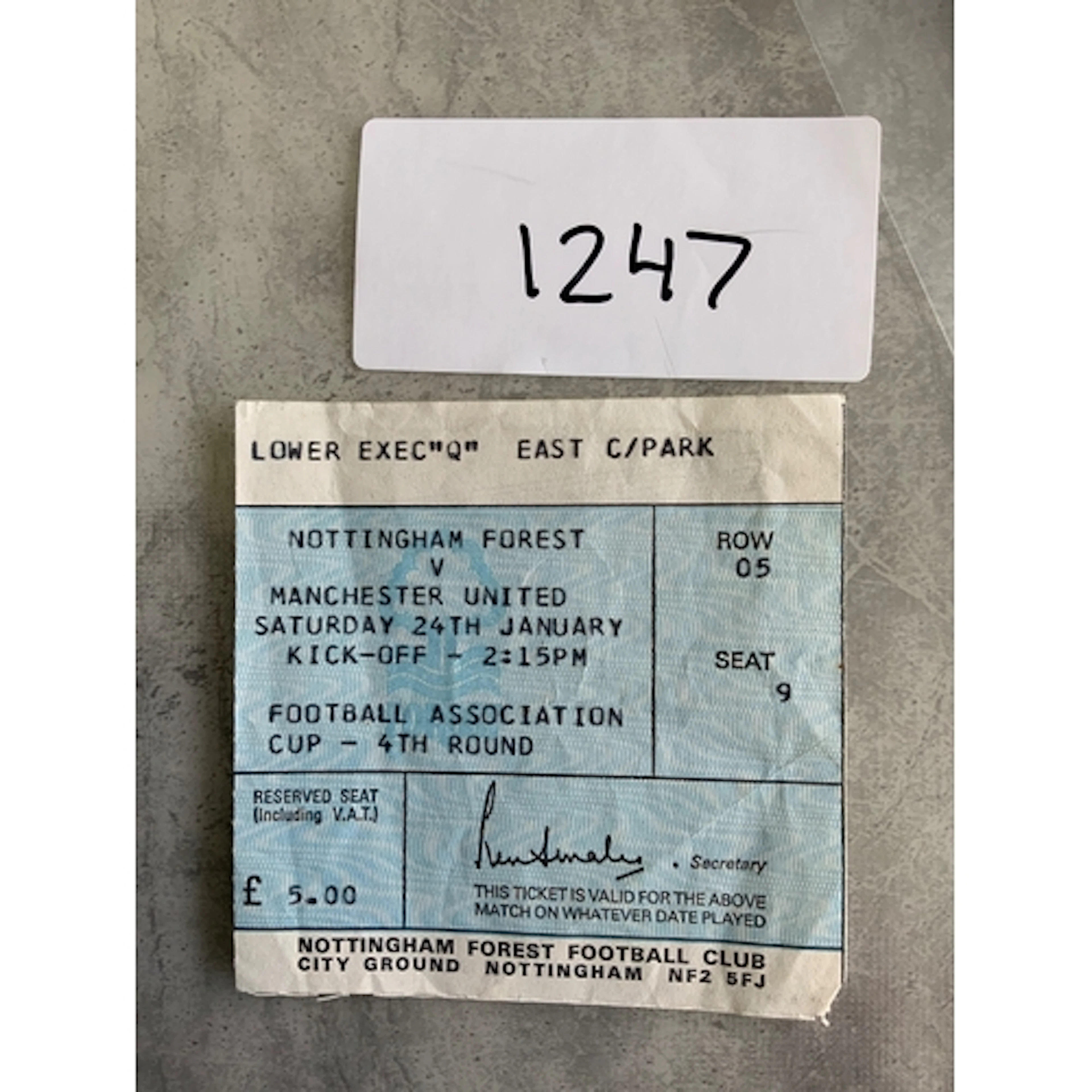 80/81 Nottingham Forest v Manchester United Football Ticket:...
