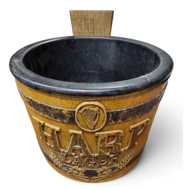 A good Harp Larger Ice Bucket of large proportions. H 30 x D...