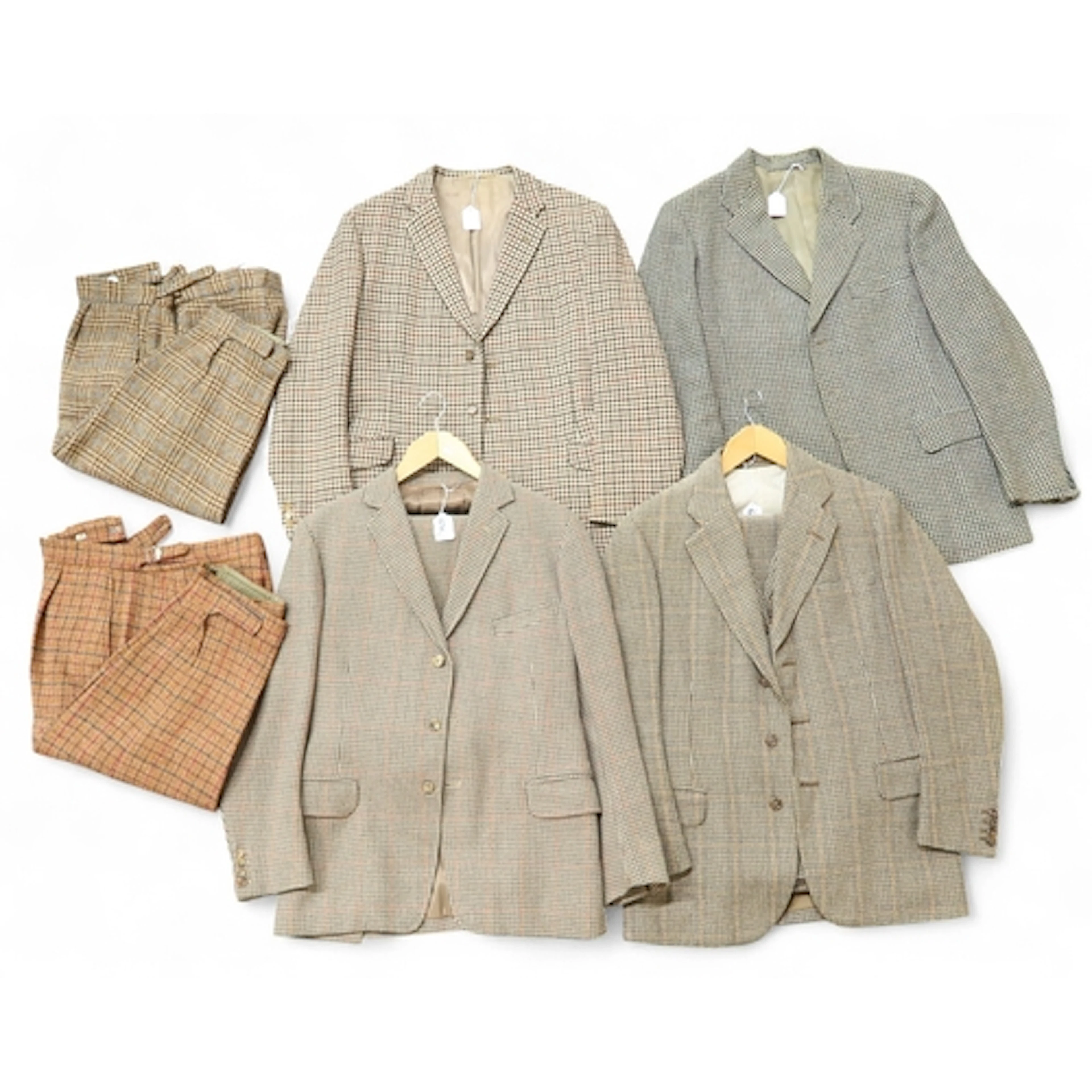 Gentlemen's country tweeds in the houndstooth pattern, compr...