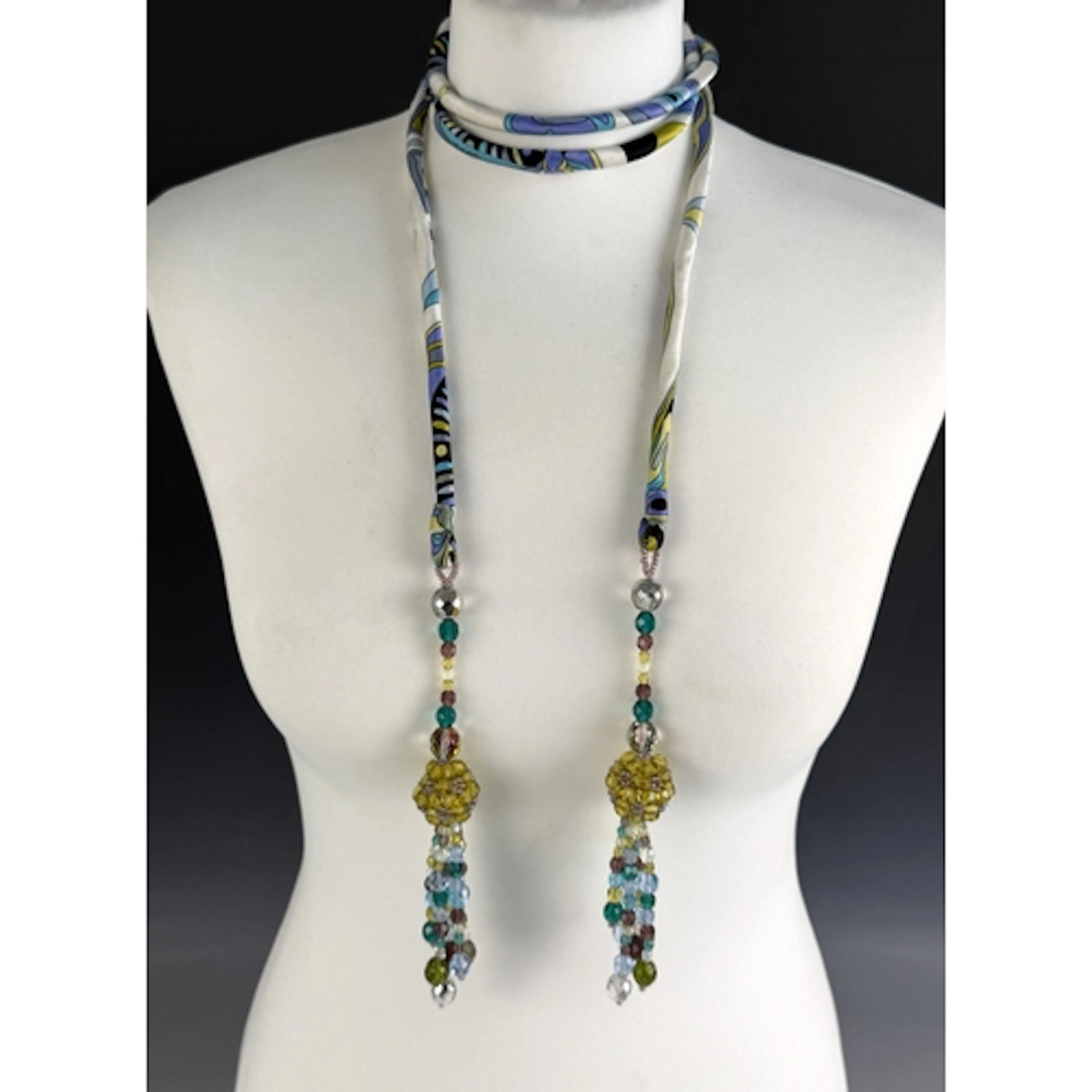 An Emilio Pucci belt or choker necklace, with brightly patte...