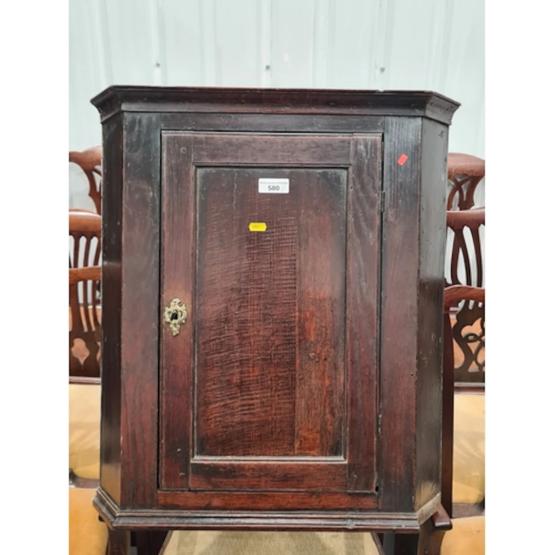 A small antique oak hanging Corner Cupboard 2ft 3in H x 2ft ...