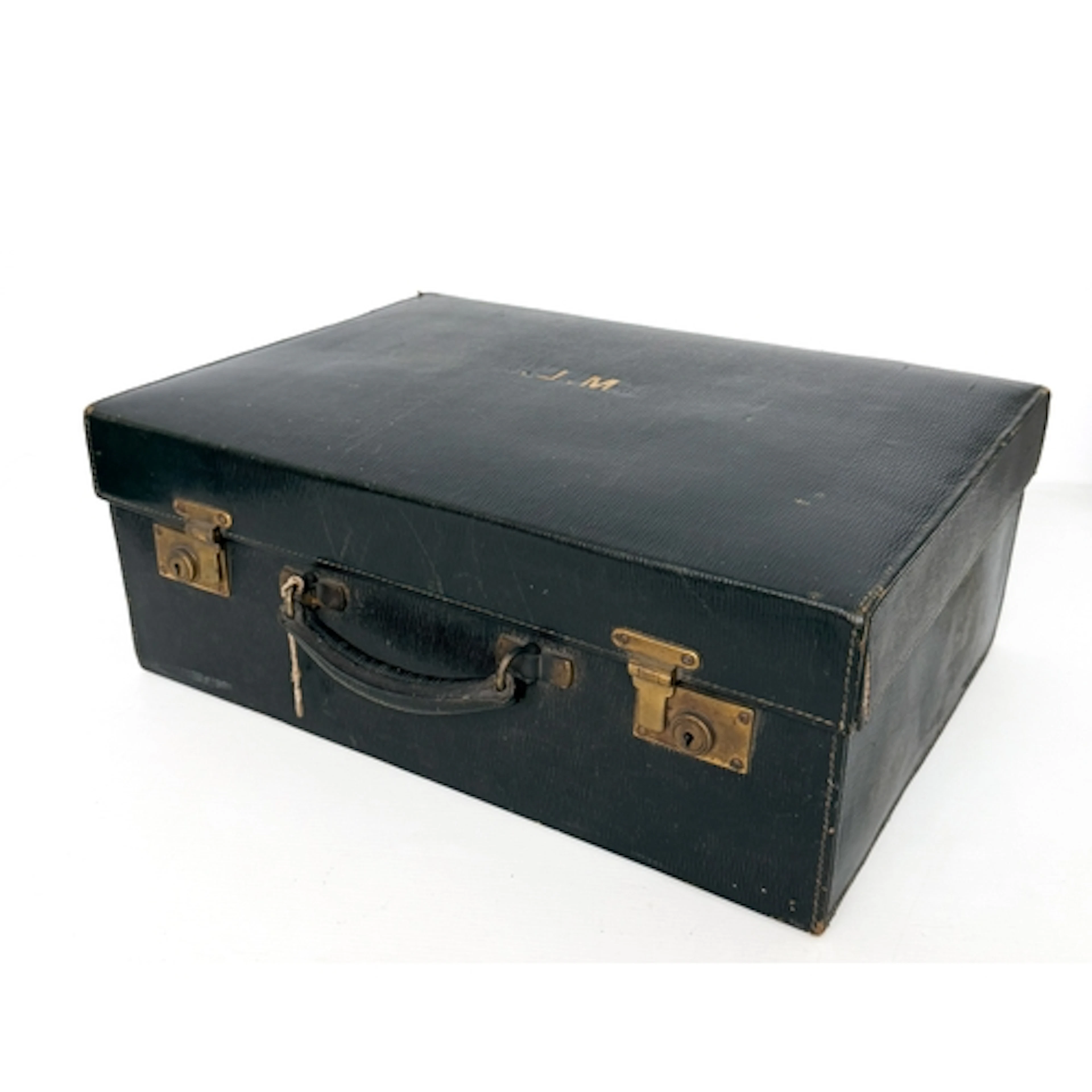 A 1920's dark Morocco leather vanity case by Mappin & Webb, ...