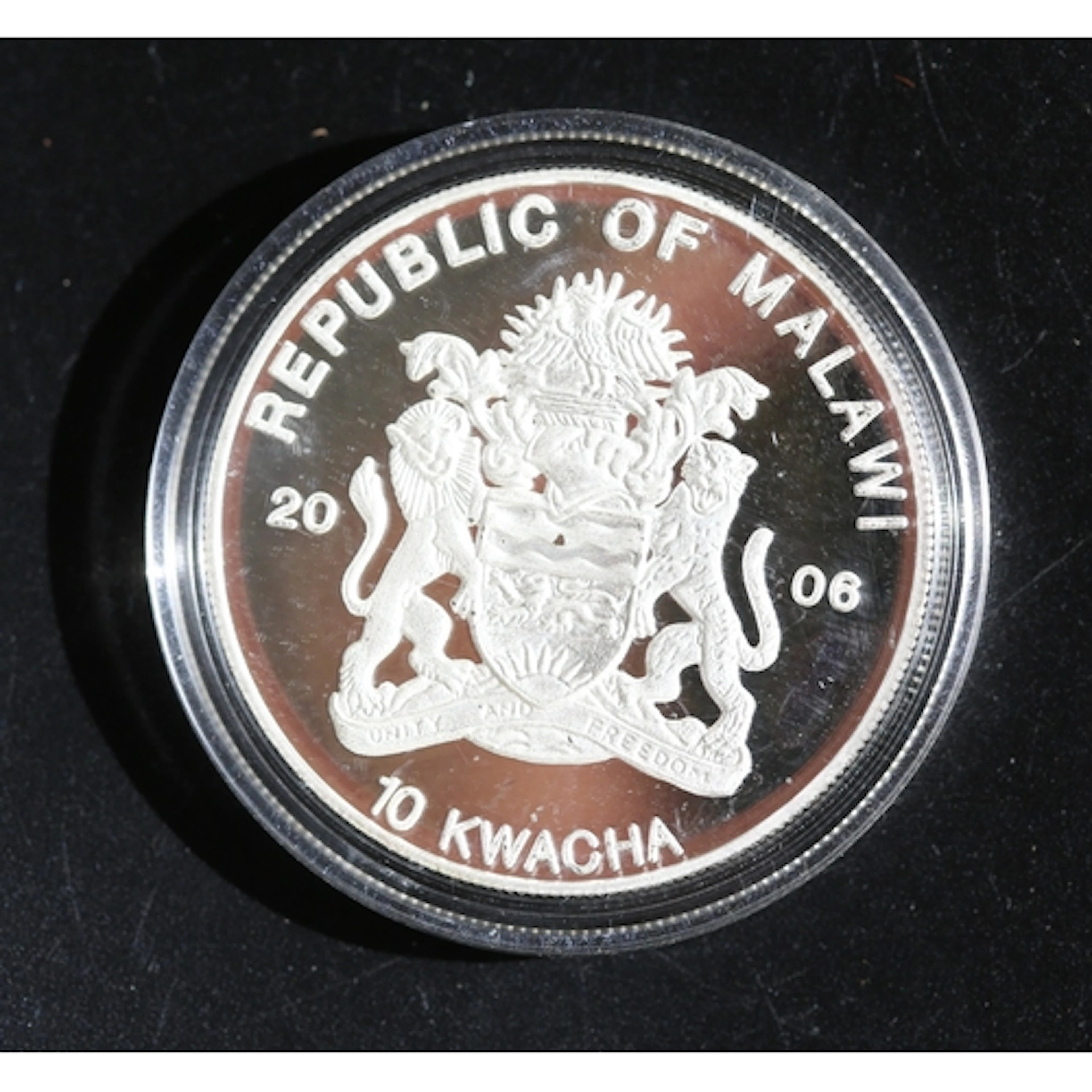 Sterling Silver Commemorative Malawi 10 Kwacha Coin 'H.M. Qu...