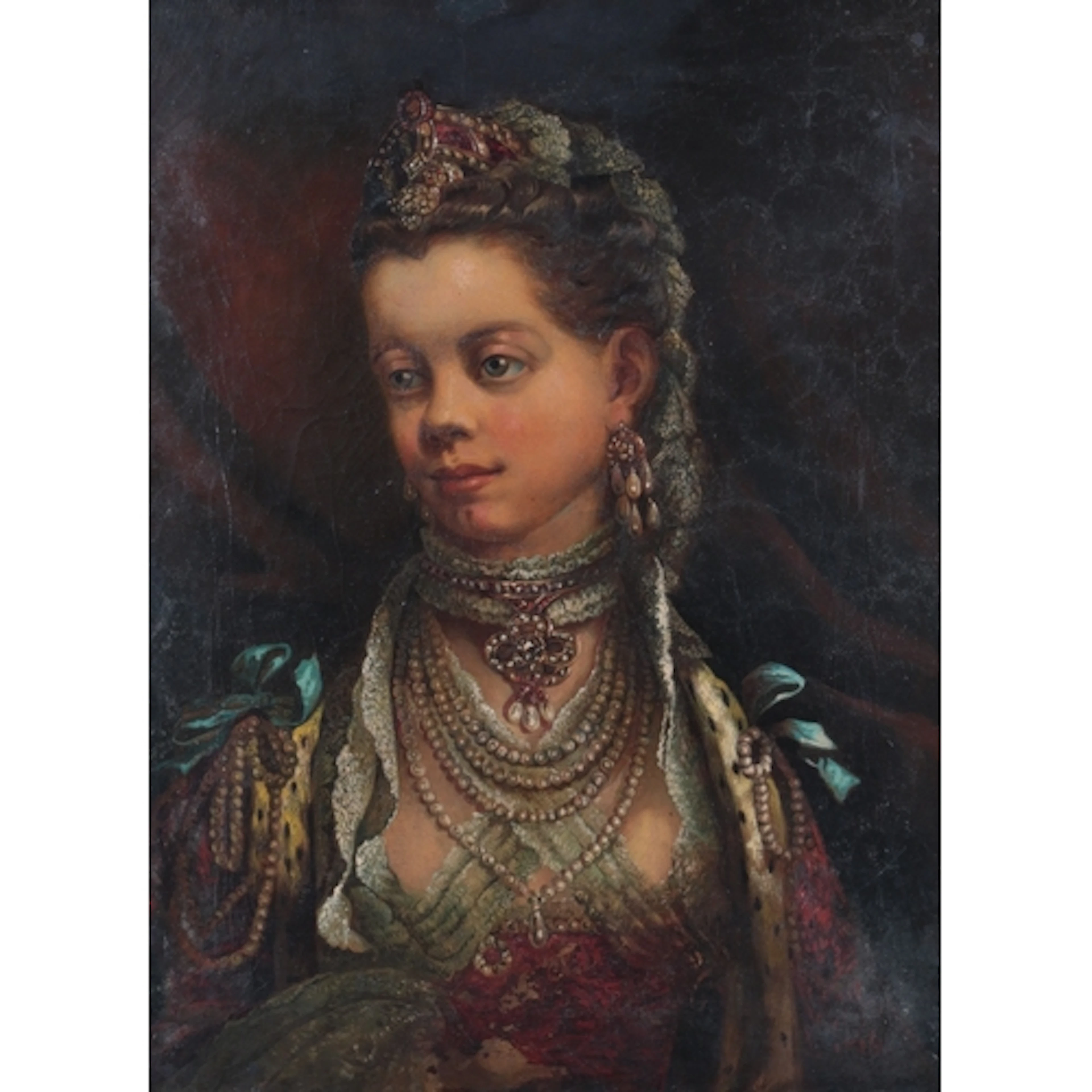 English School 19th century Portrait of Queen Charlotte of ...