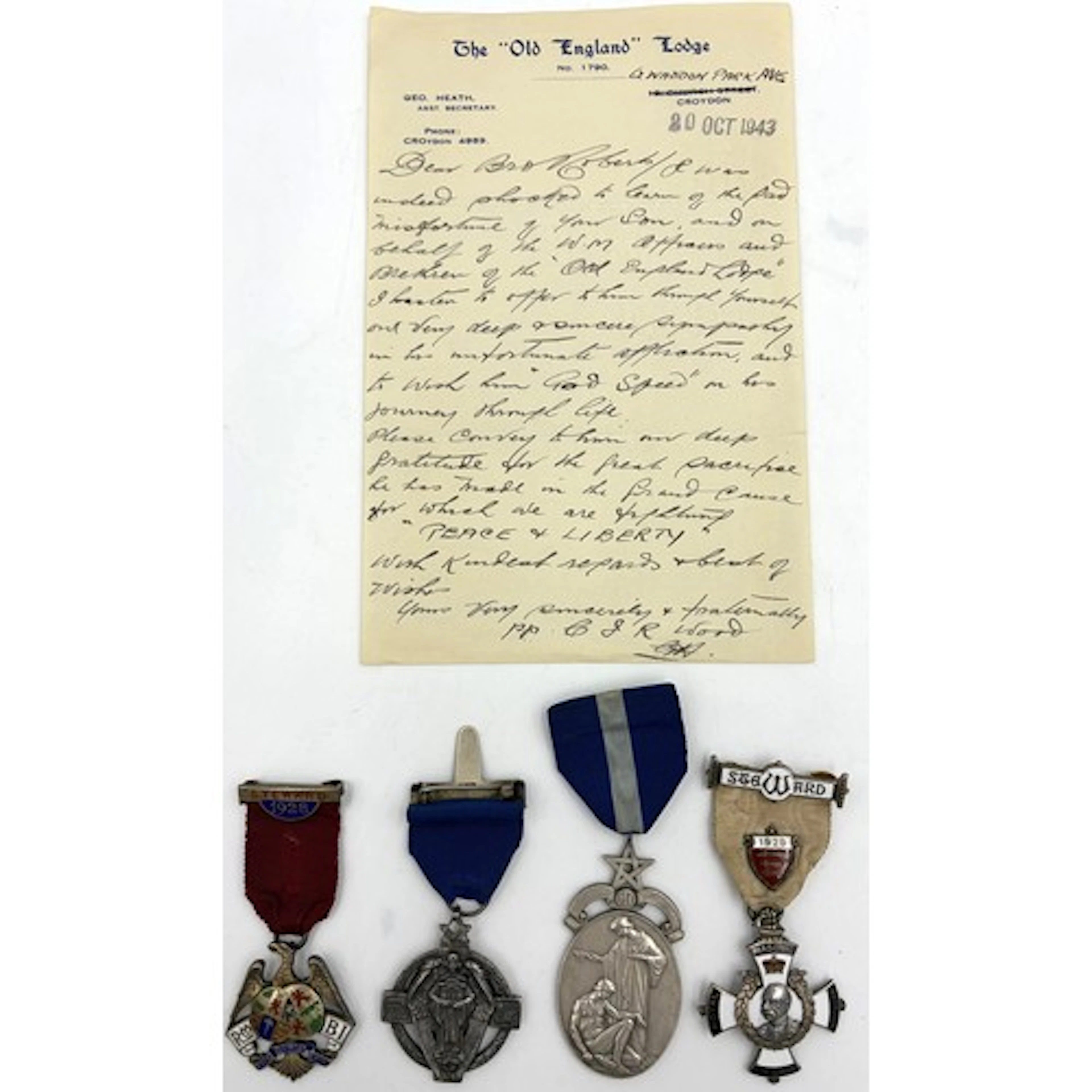 Collection of Masonic jewels, all hallmarked silver, to incl...