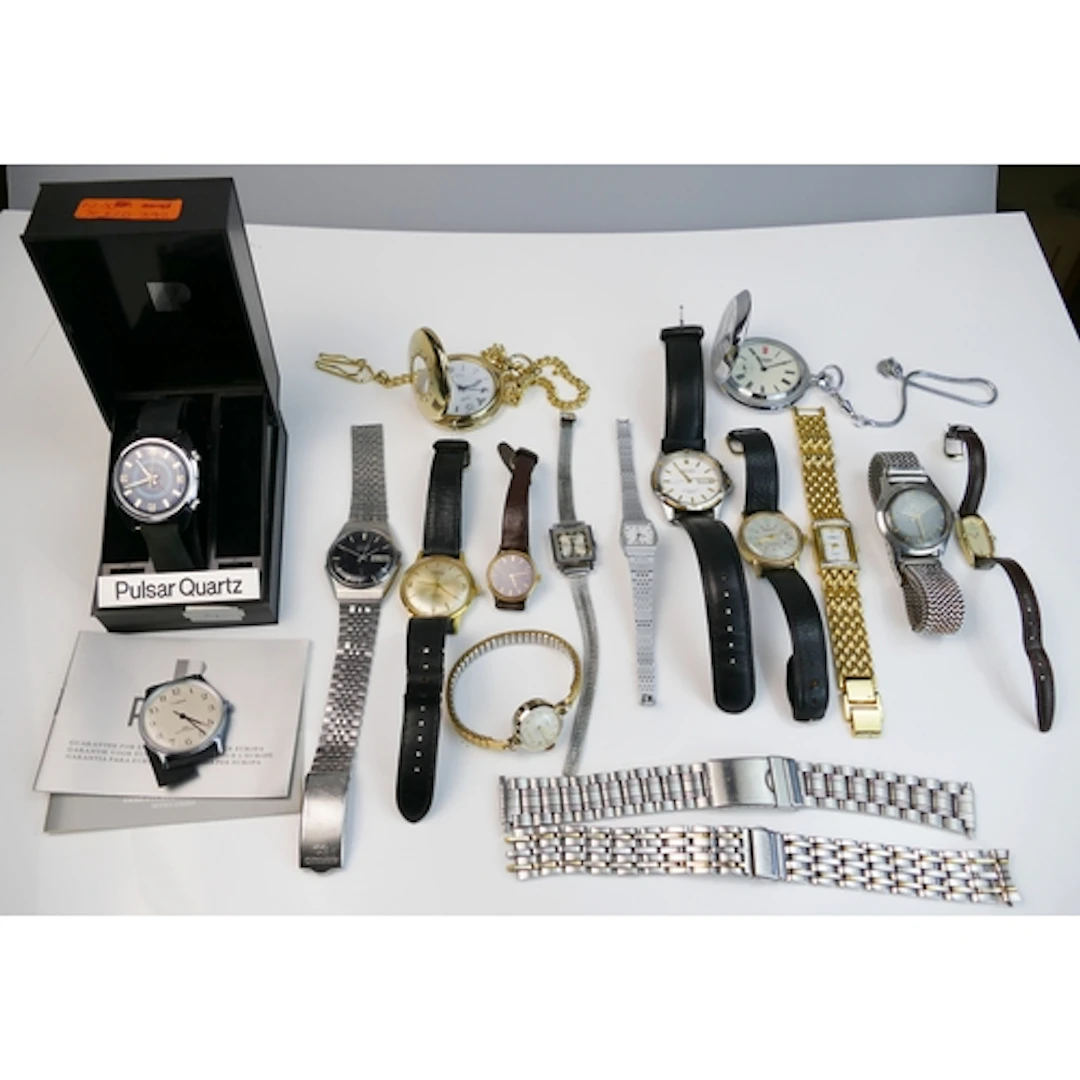 A selection of wristwatches and pocket watches