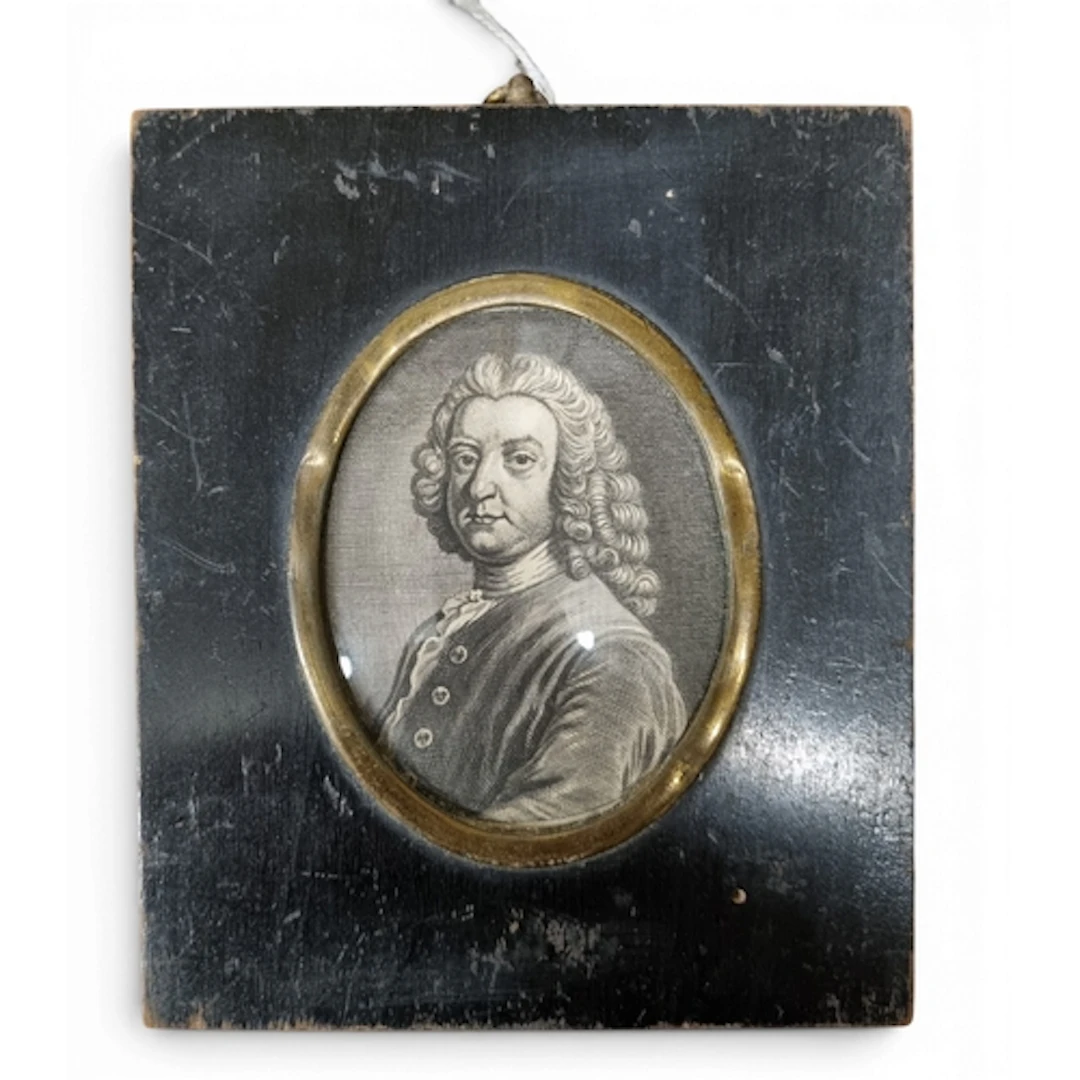 An early 19th Century portrait miniature Engraving of Sir Jo...