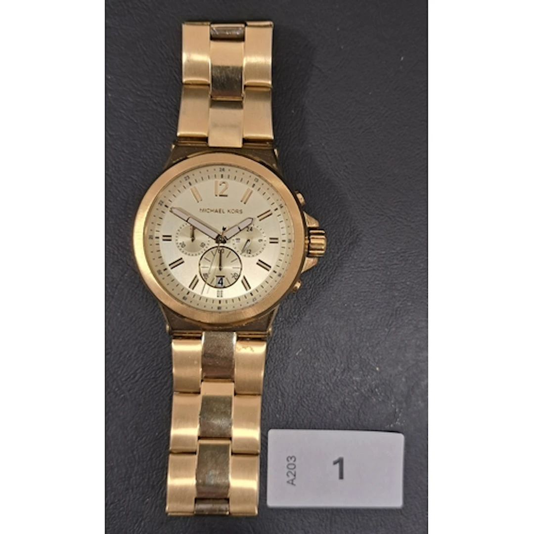 MICHAEL KORS WRISTWATCH WITH GOLD COLOURED METAL BRACLET wi...