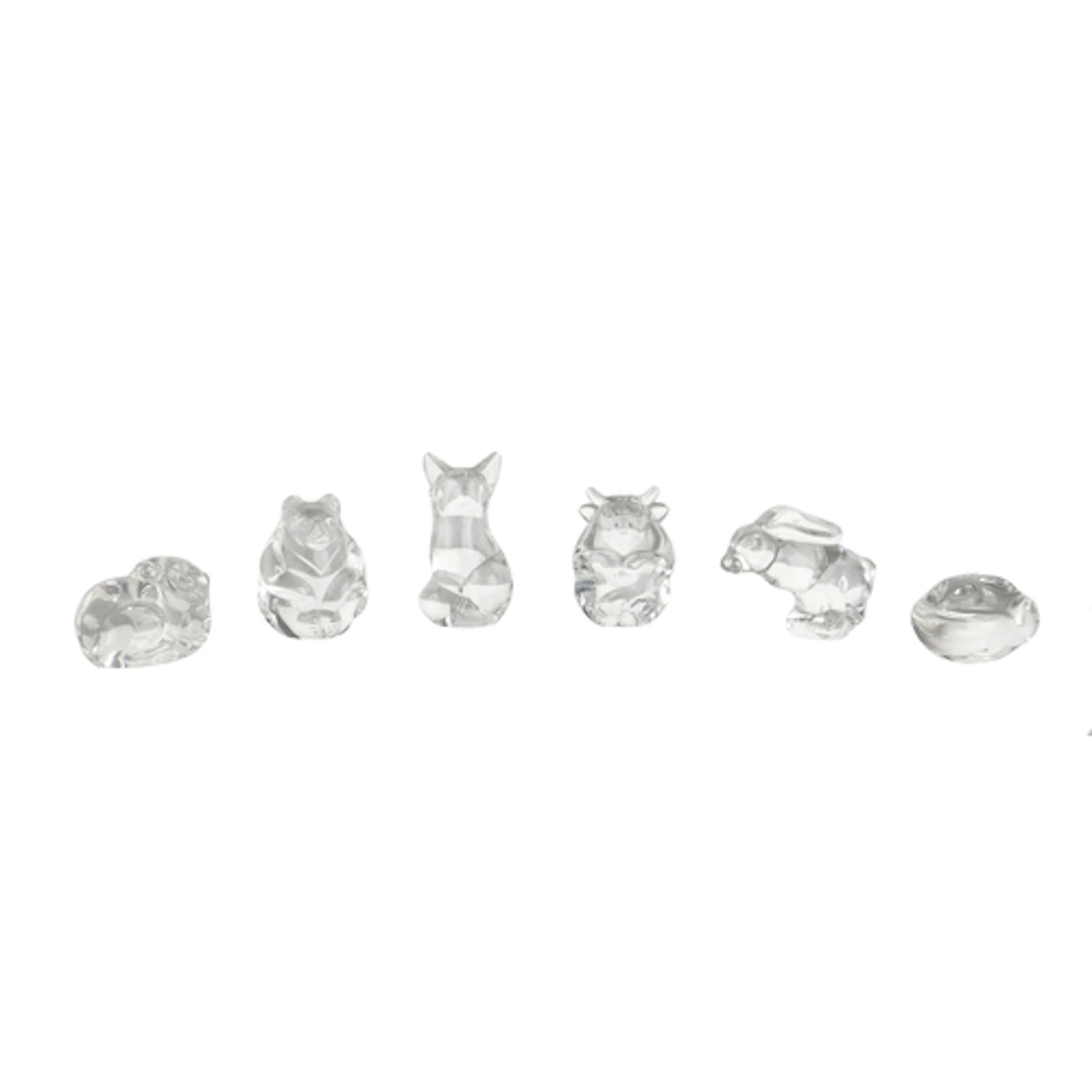 STEUBEN GLASS: A GROUP OF ANIMAL FIGURINES To include a bear...