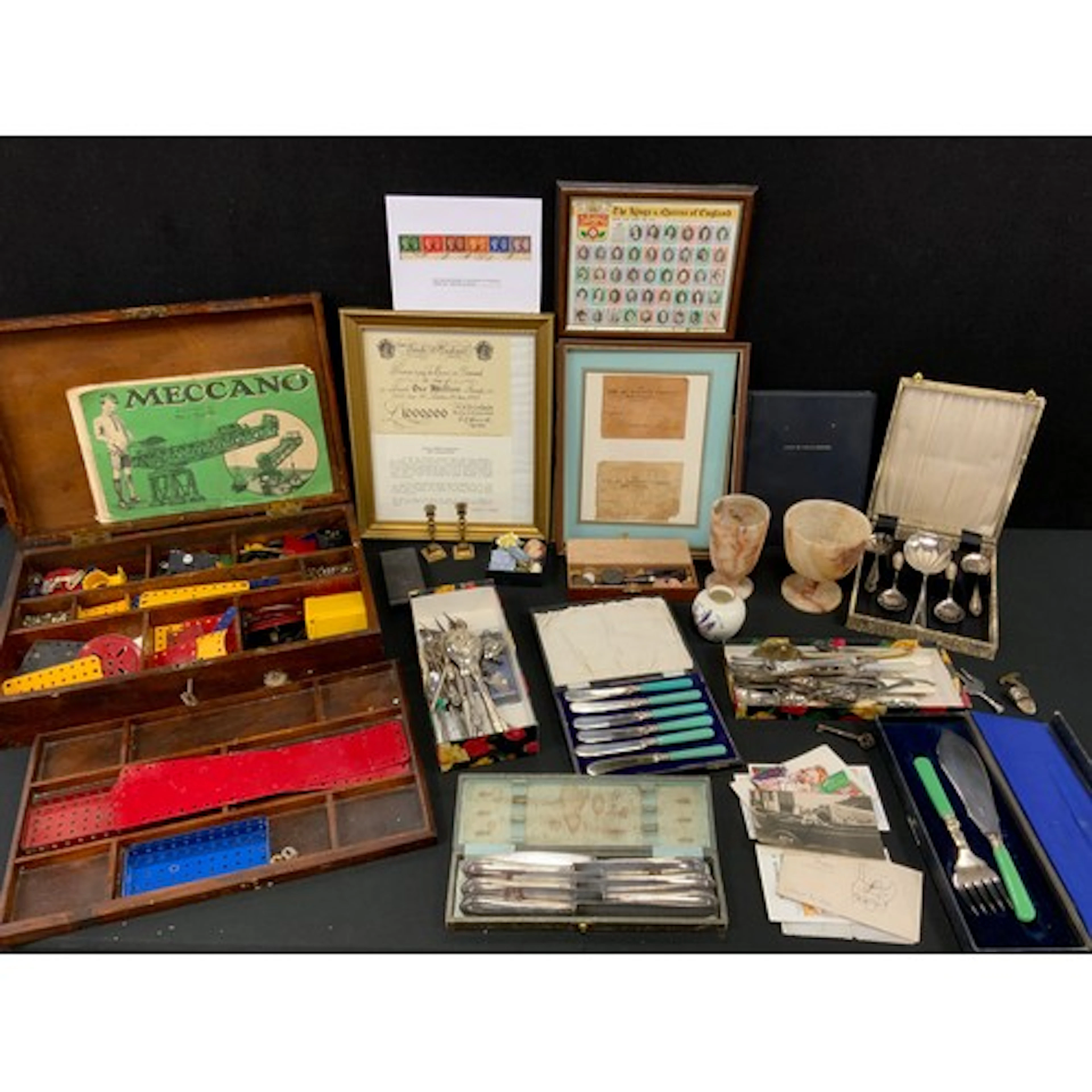 Boxes & Objects - an Egyptian Revival turned alabaster goble...