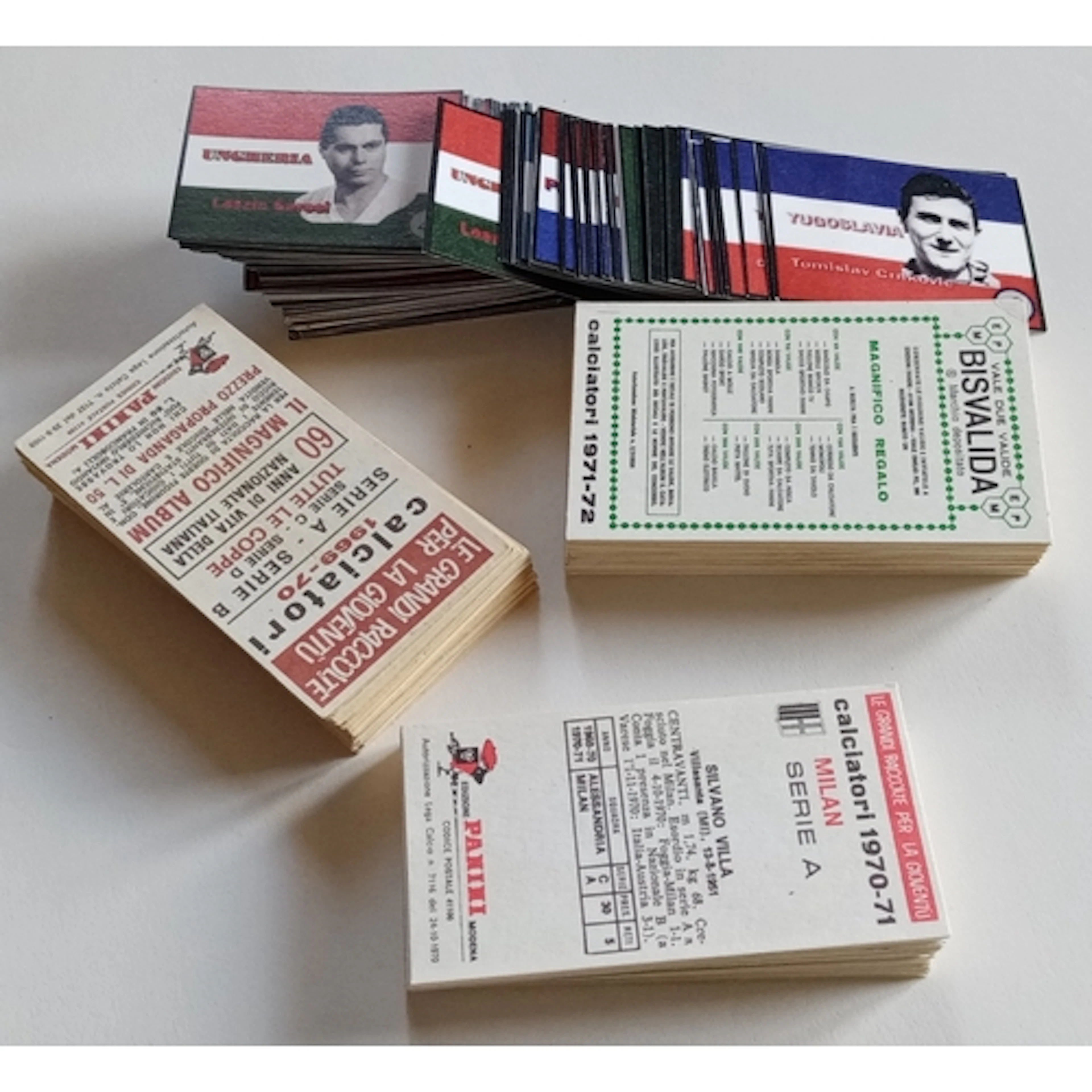 Classic soccer cards from Italy by Panini, and some by an un...