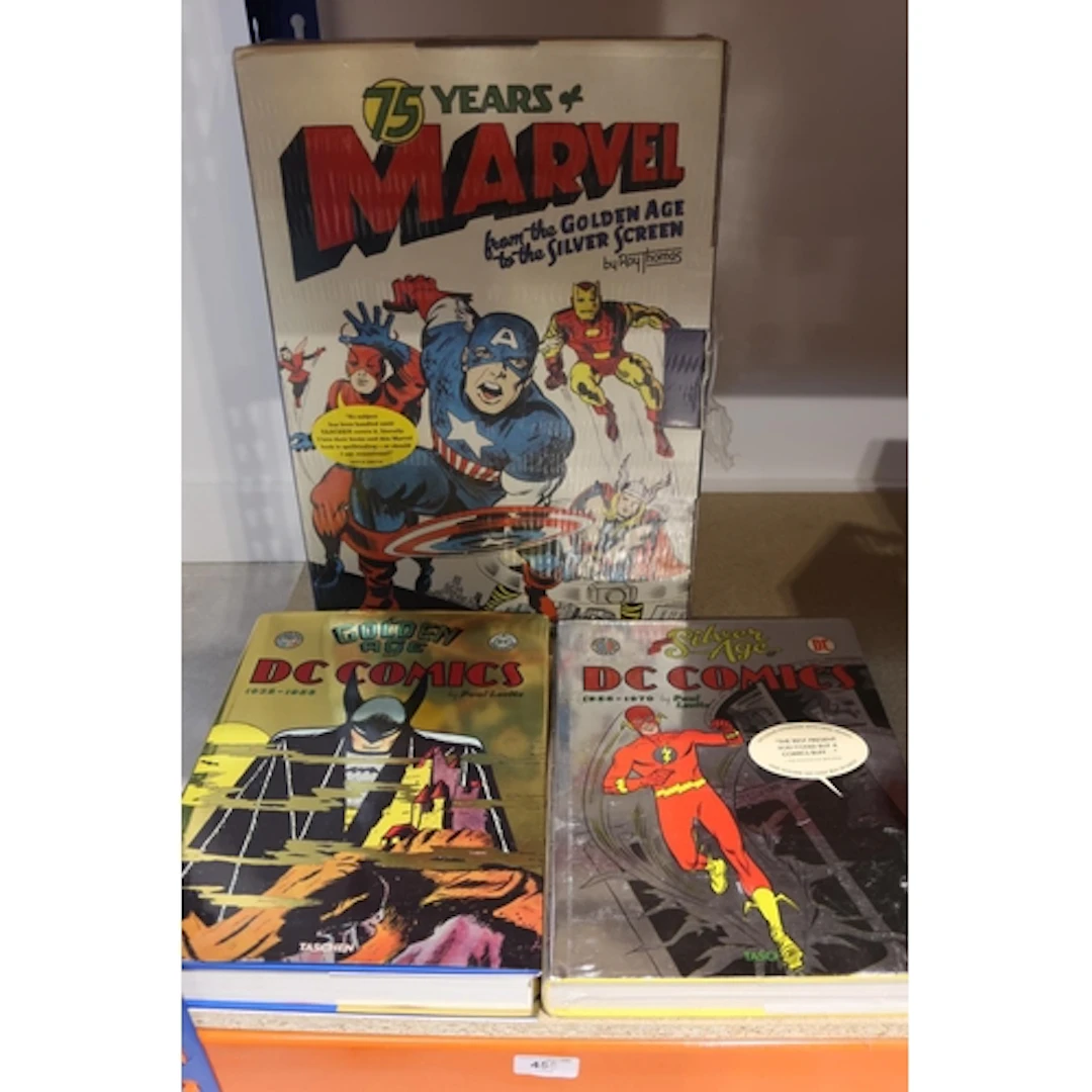 Taschen 75 Years of Marvel book, The Silver Age of DC Comics...
