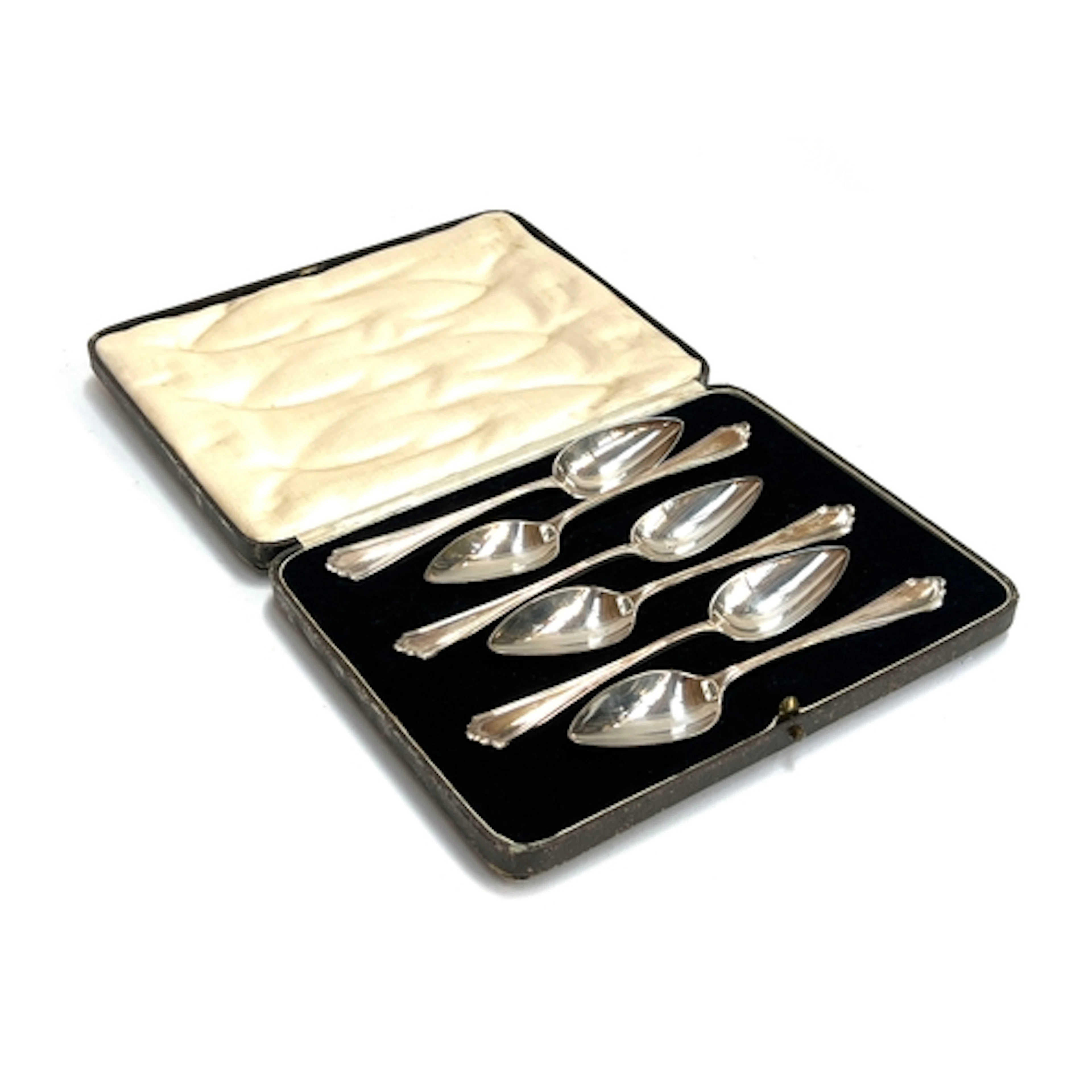 A cased set of six silver spoons by Josiah Williams & Co (Da...
