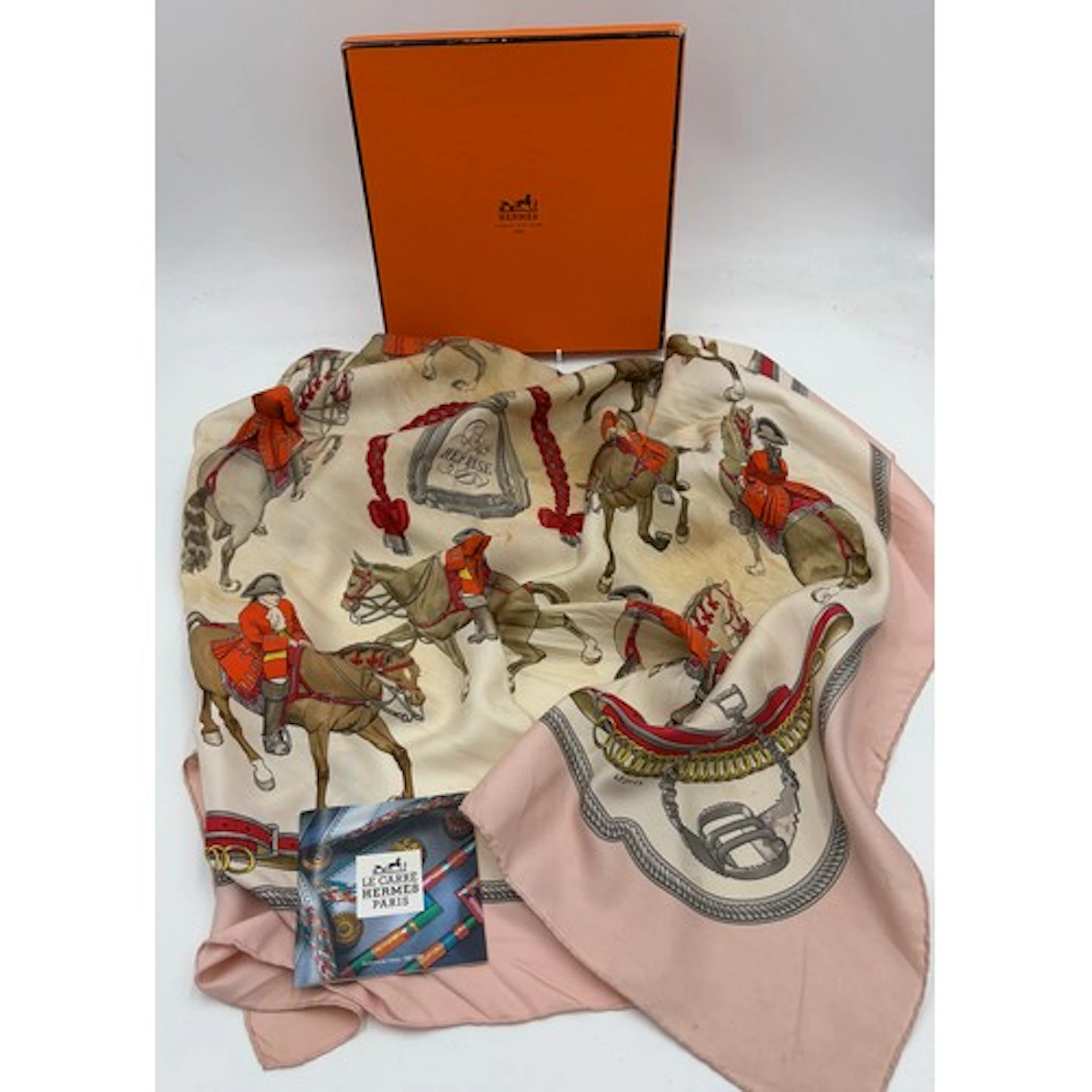 Vintage Hermes 'Reprise' silk carre 90 scarf by Philippe Led...