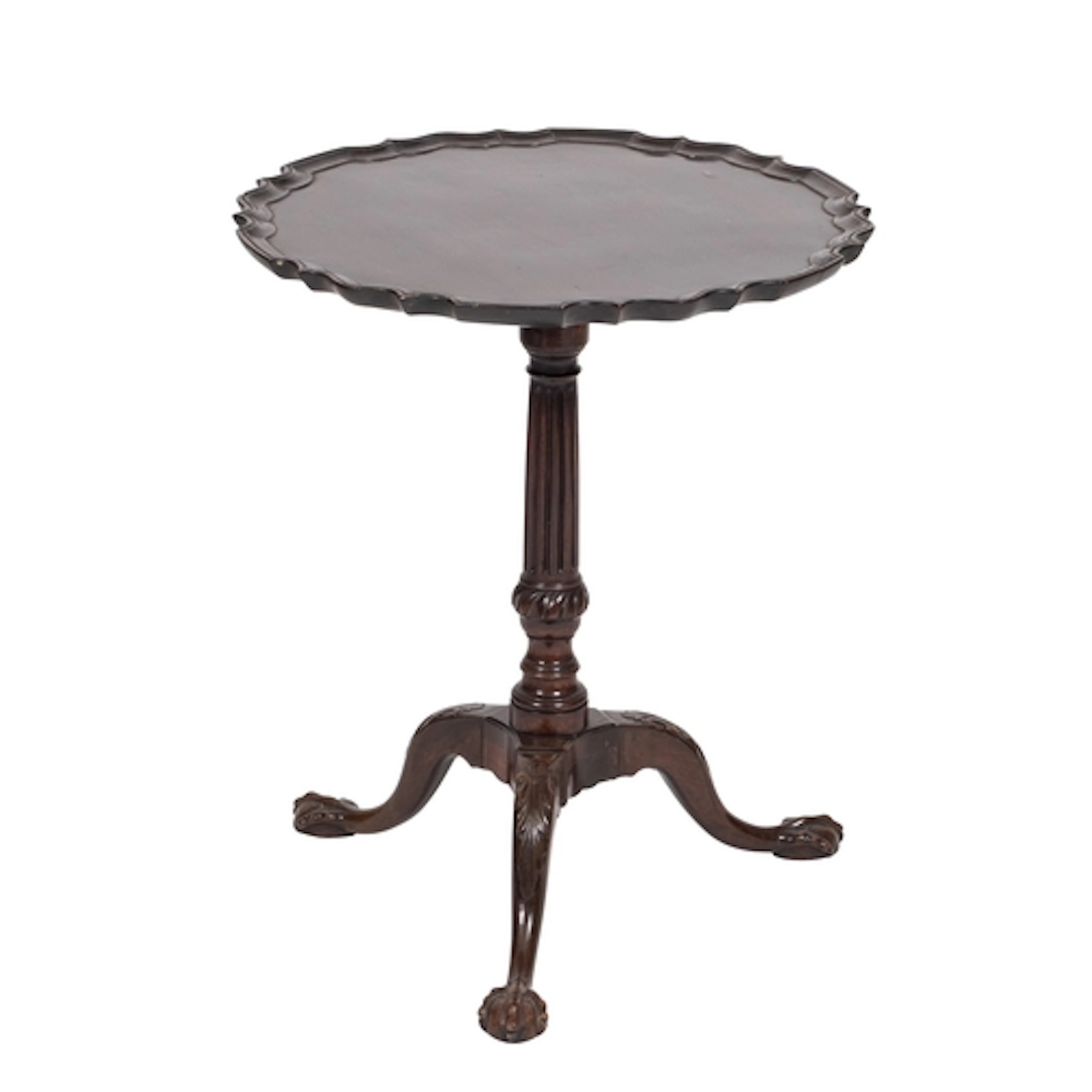 A mahogany circular occasional table in George III style, 19...