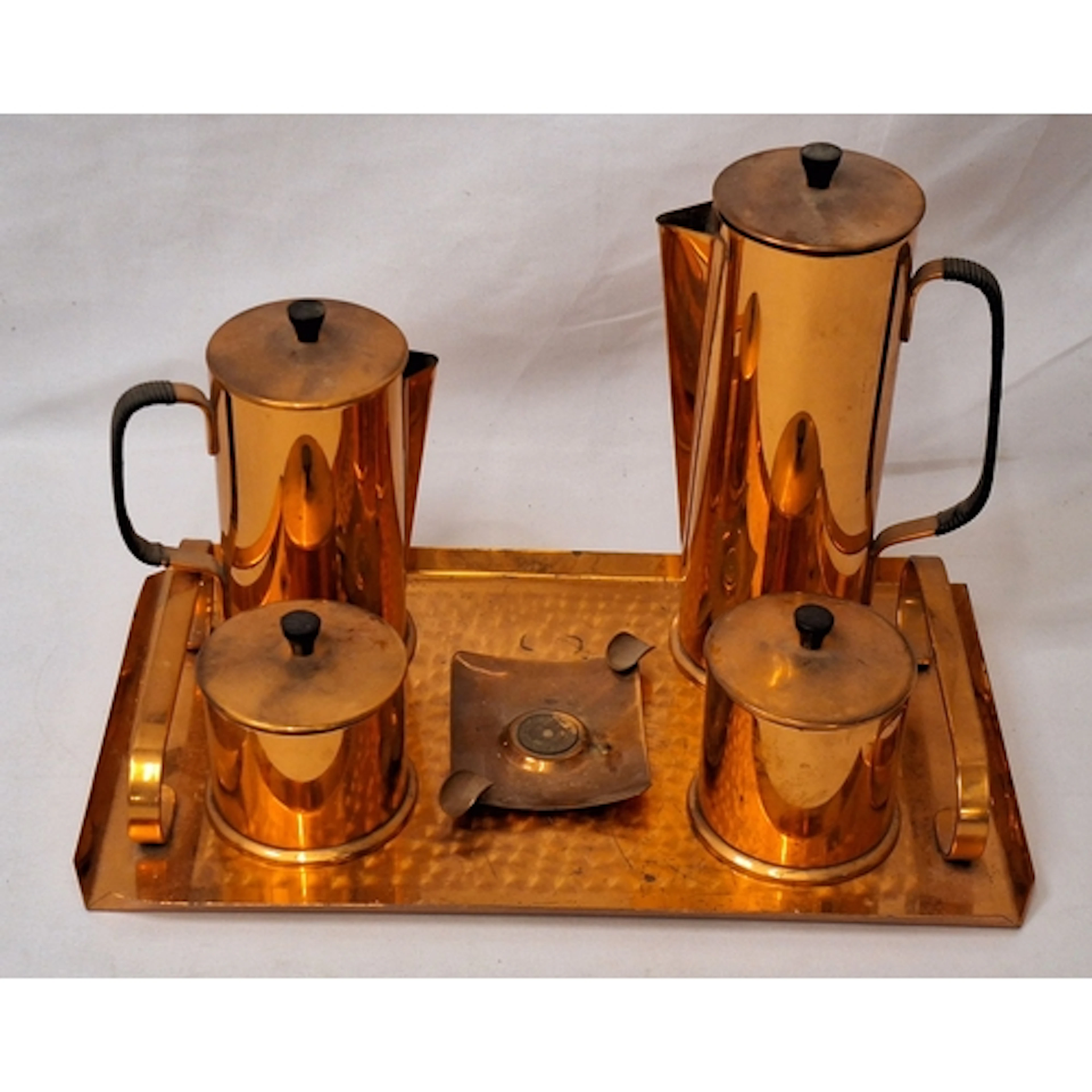 Vintage Rhodesian Copper Coloured Coffee Set incl. coffee po...