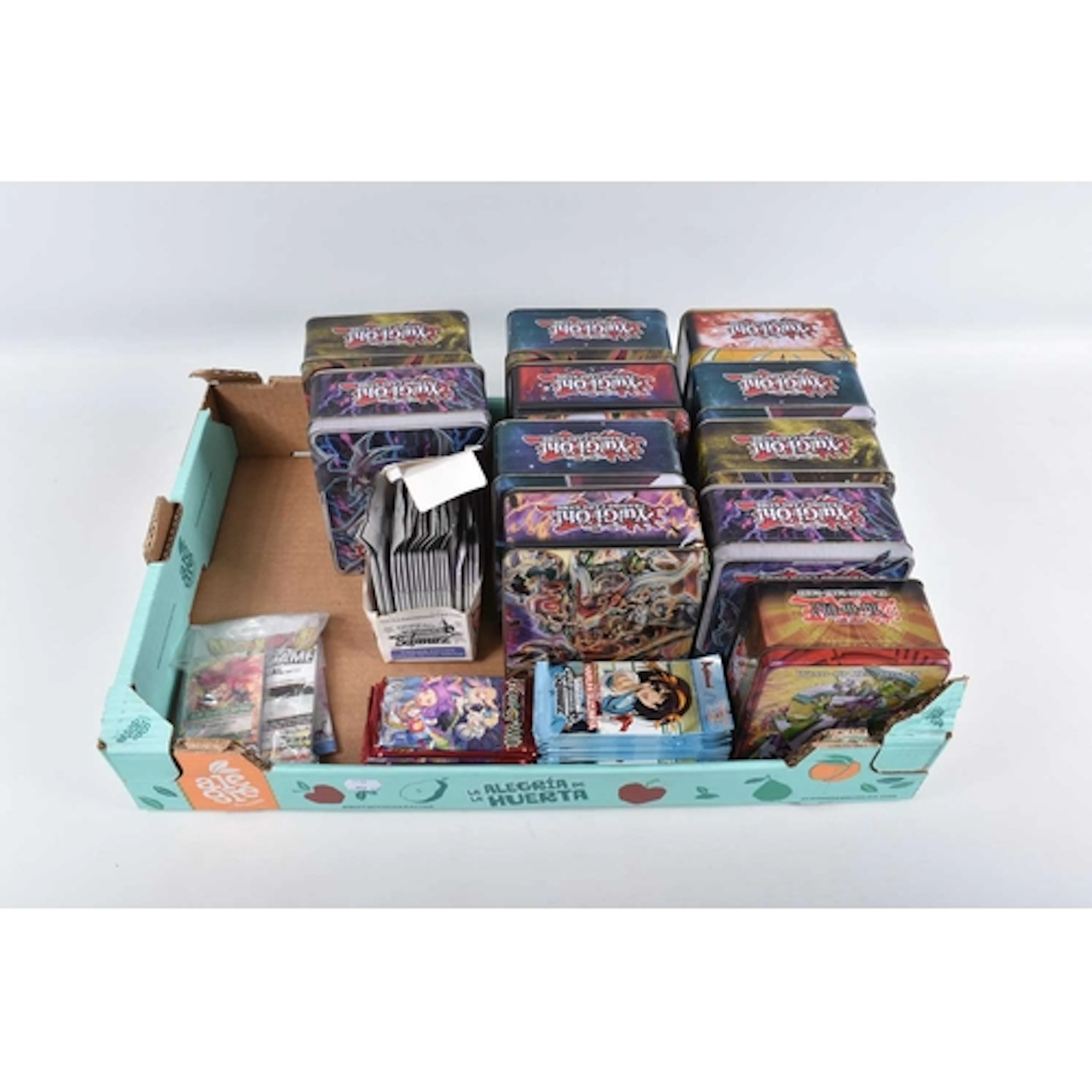 A COLLECTION OF ELEVEN YU-GI-OH TRADING CARD GAME EMPTY TINS...