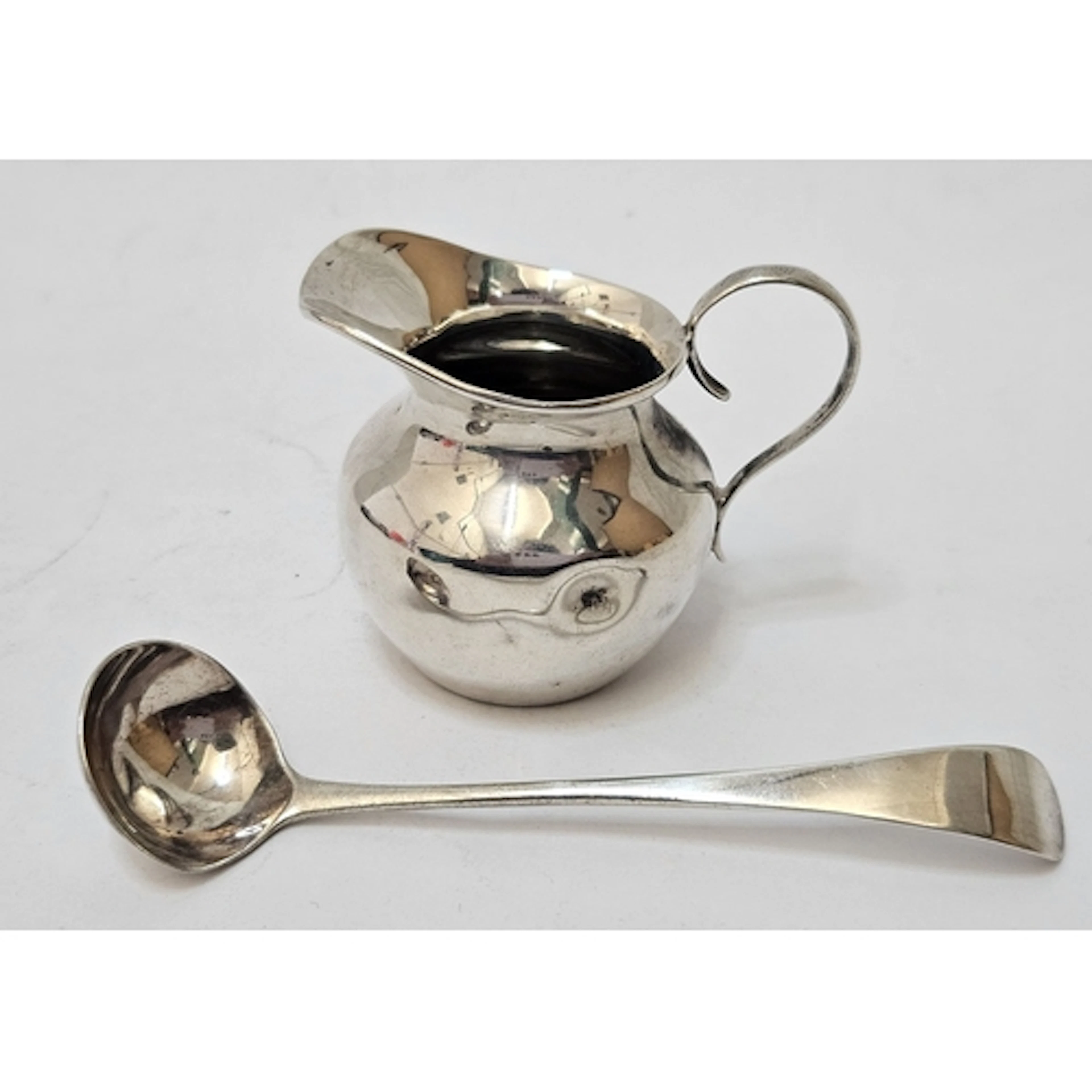 Small Silver Cream Jug hallmarked Birmingham 1912 & Georgian...