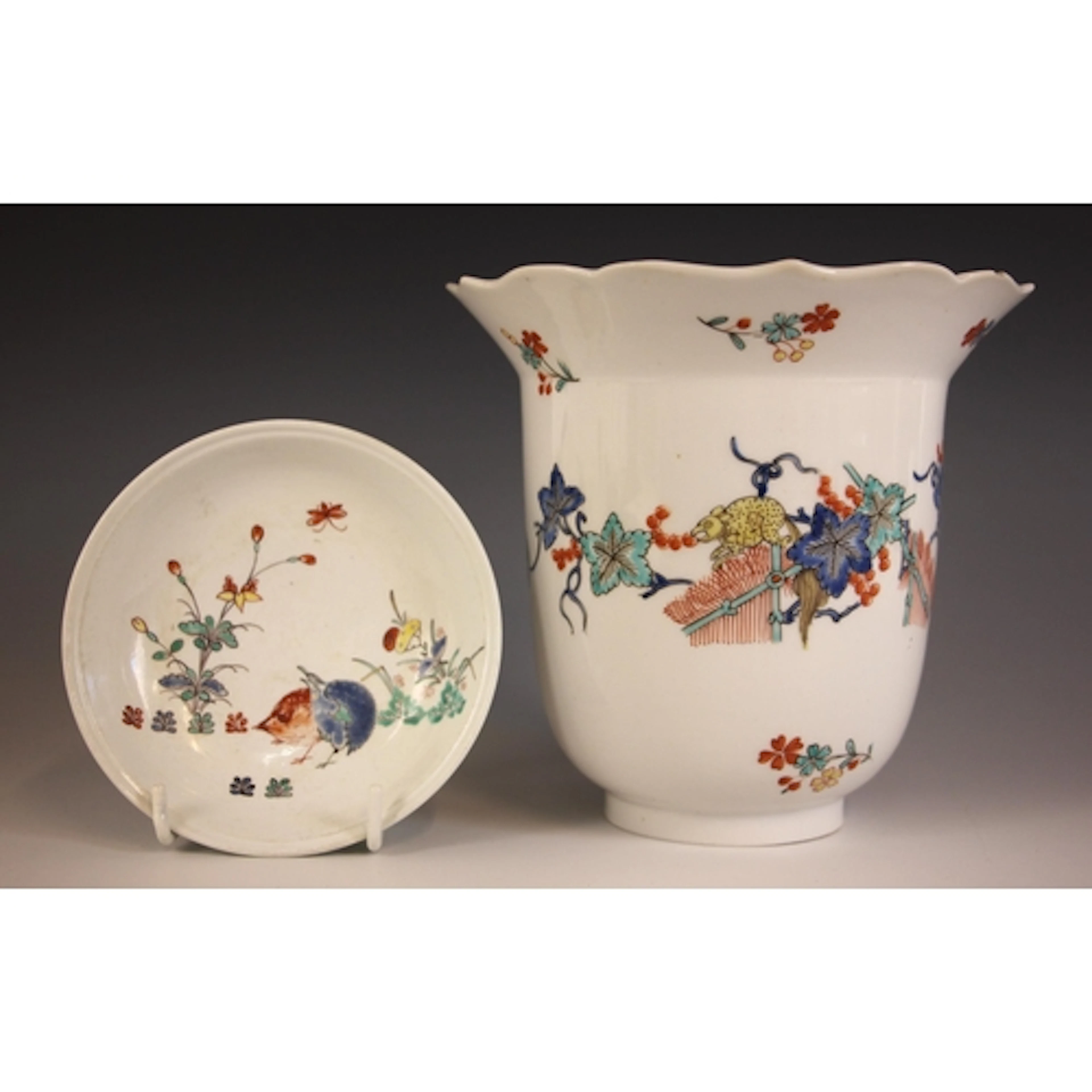 A French Chantilly porcelain shallow dish, mid 18th century ...
