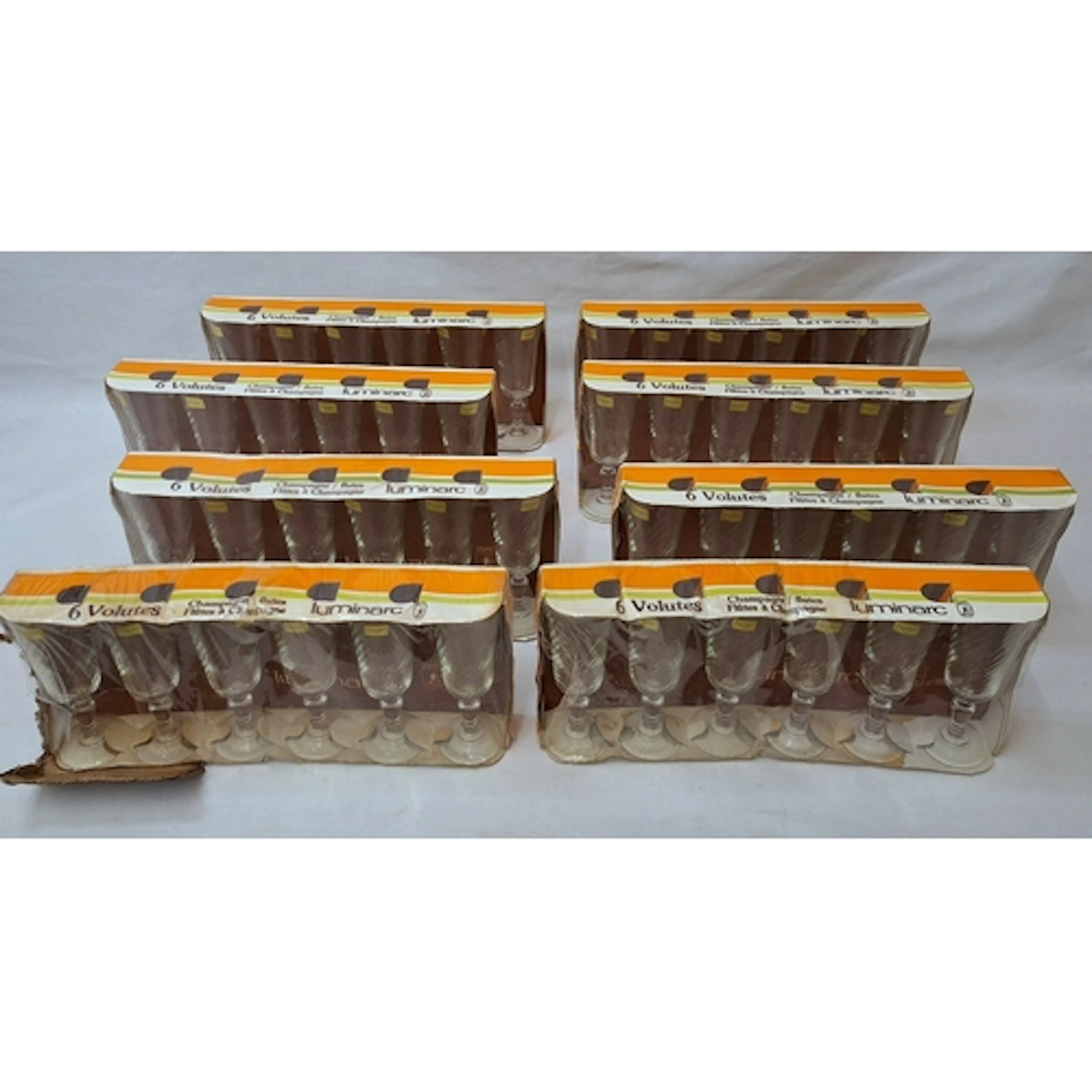 Vintage Luminarc Champagne Flutes as new in boxes (48 in tot...
