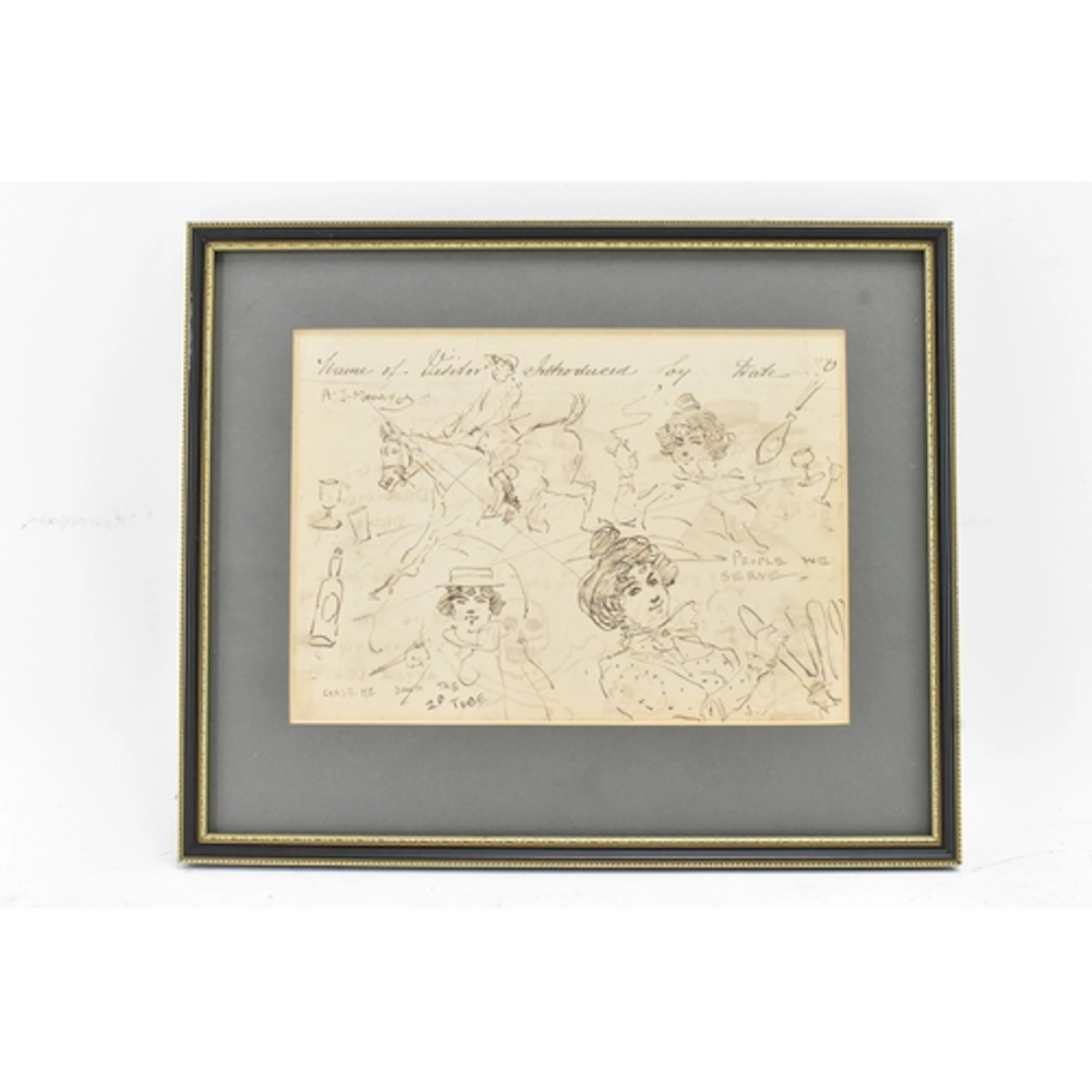 Attributed to Sir Alfred Munnings (1878-1959) A double-sketc...