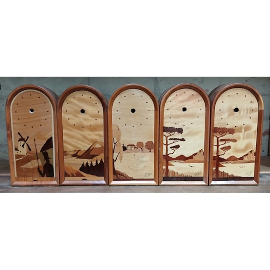 John Southworth Prescott (b1939), a group of five marquetry ...